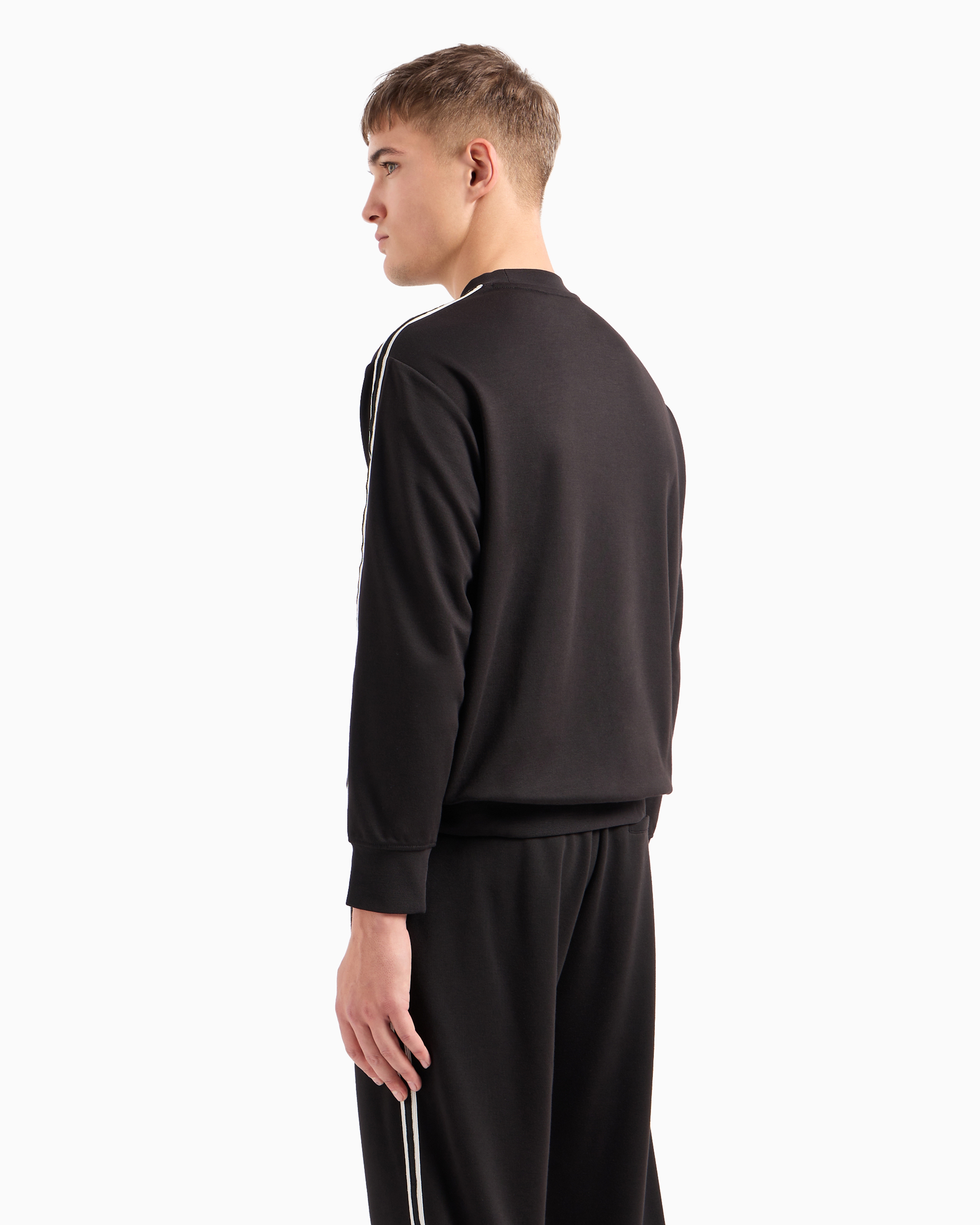 Armani Exchange Official Store Sweatshirts Without Hood In Black