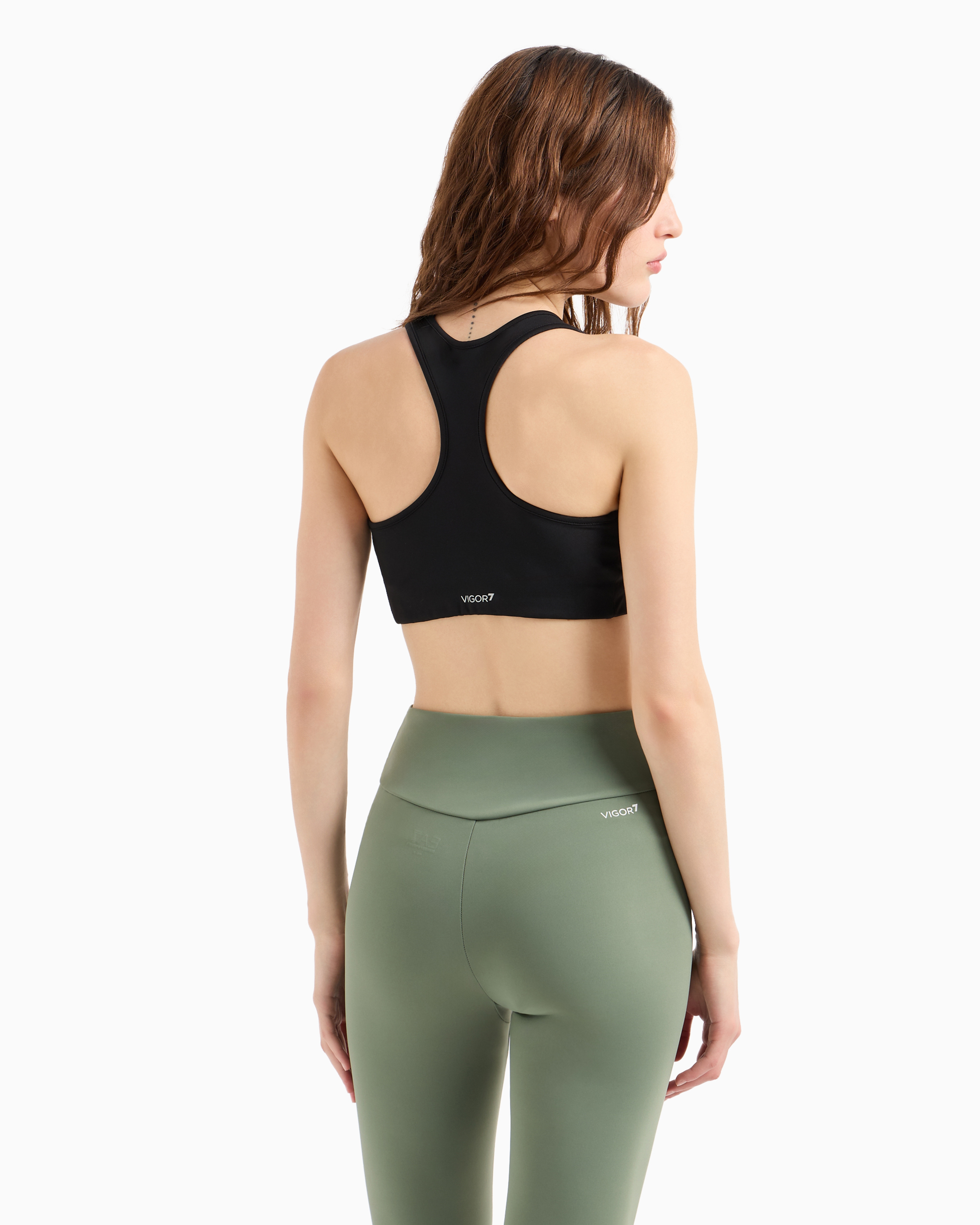 Ea7 Official Store Dynamic Athlete Sports Bra In Vigor7 Technical Fabric In Black