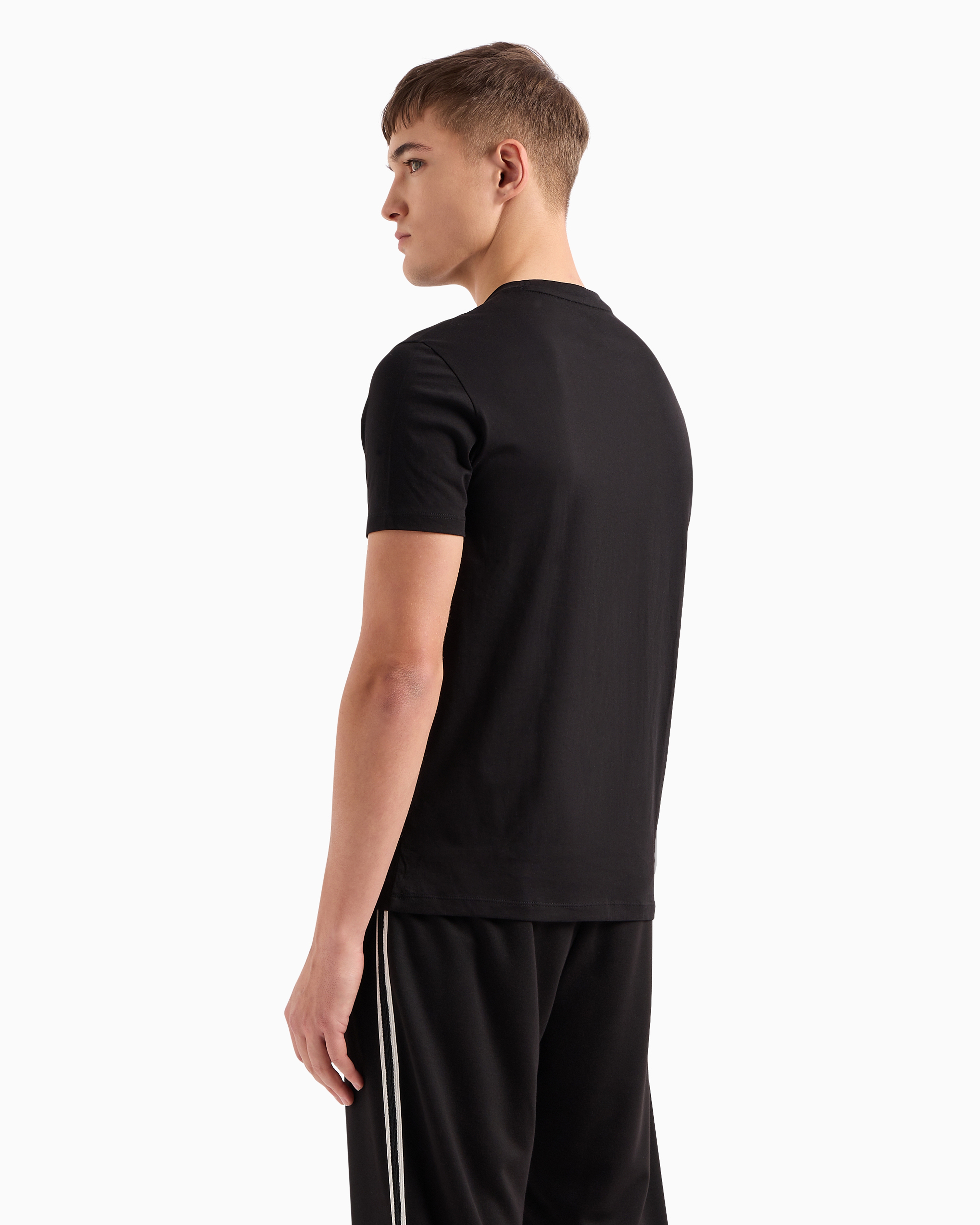 Armani Exchange Regular Fit T-shirt With Logo In Black
