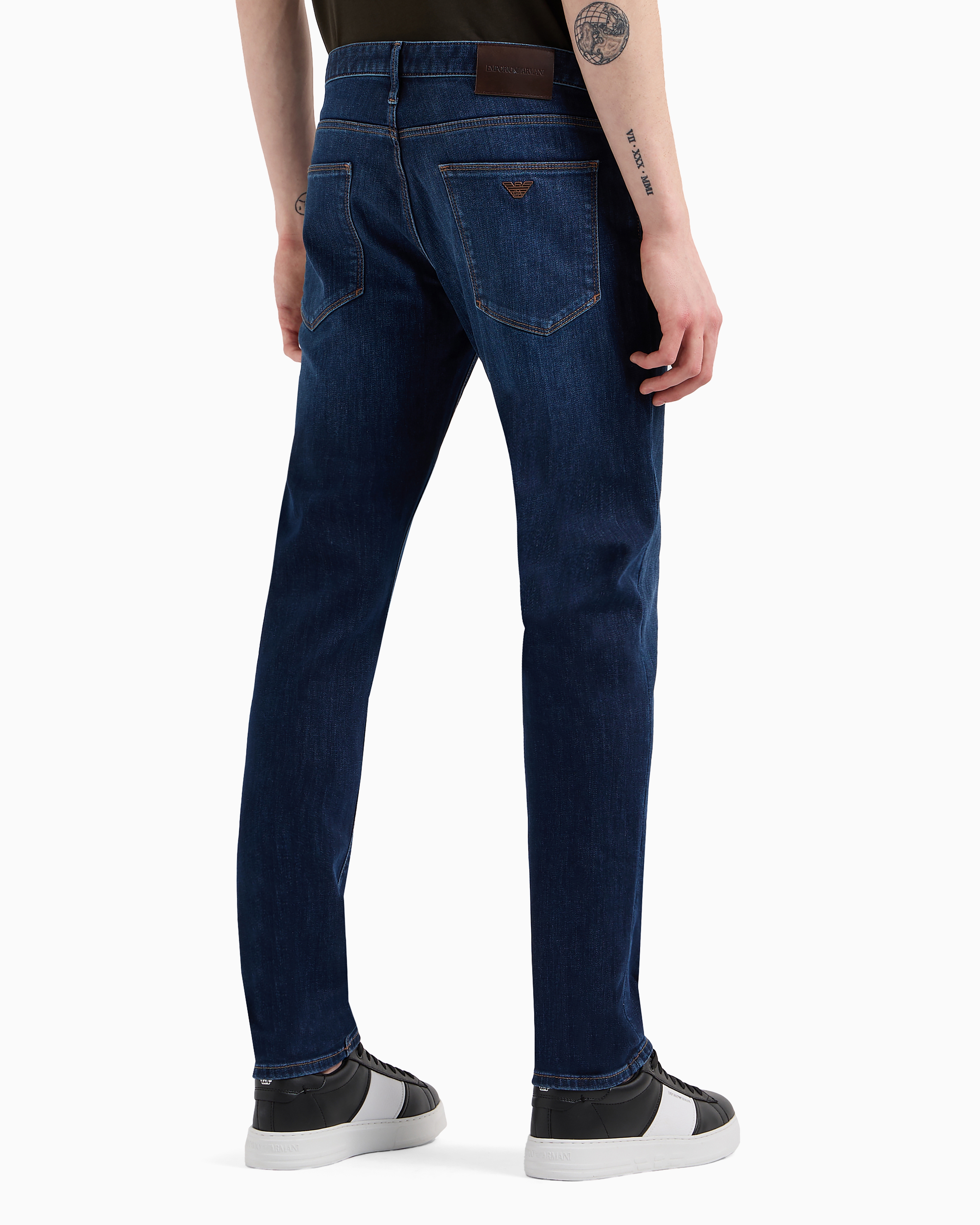 Emporio Armani J75 Slim-fit Selvedge Denim Jeans In Blue
