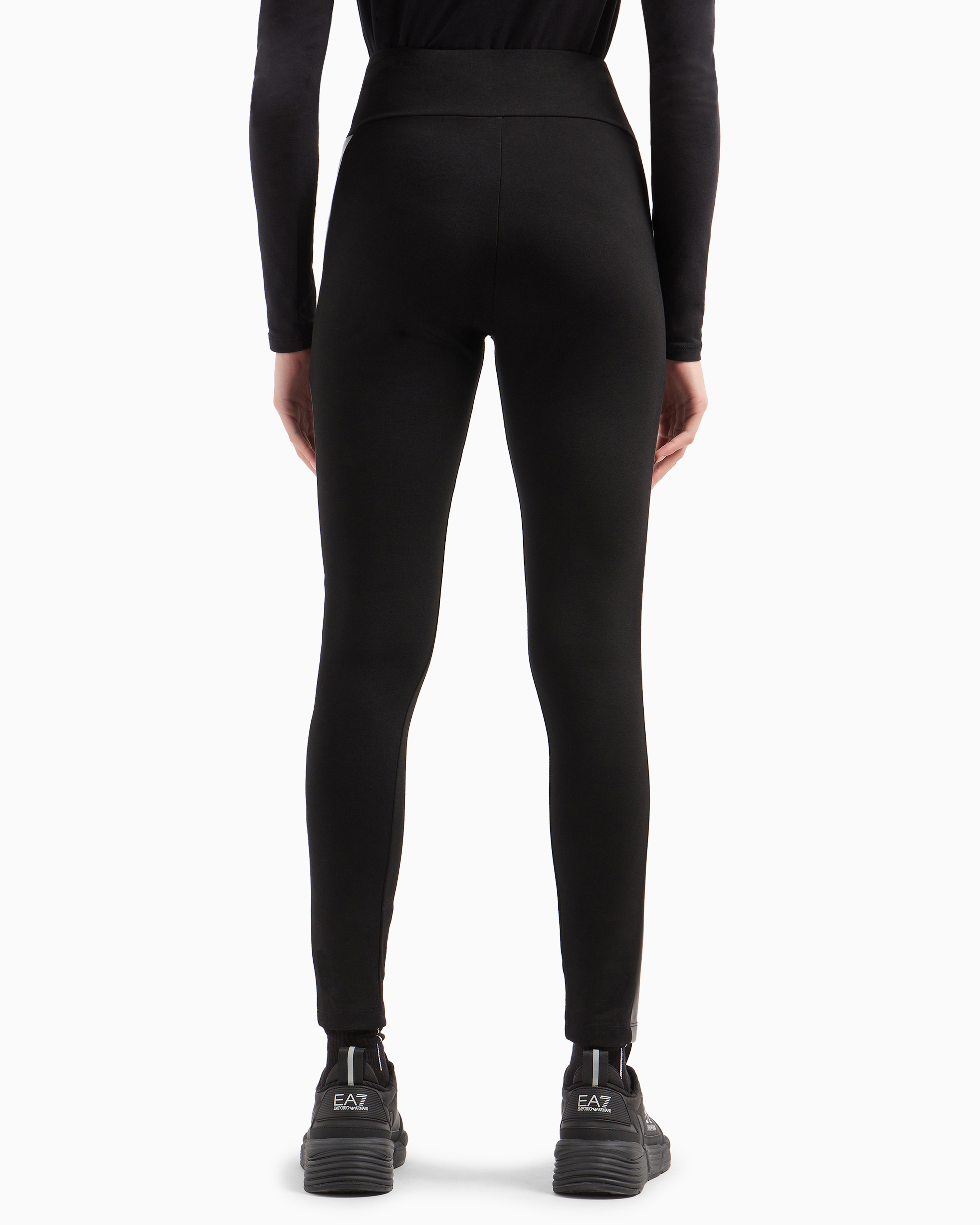 Shop Ea7 Leggings In Black