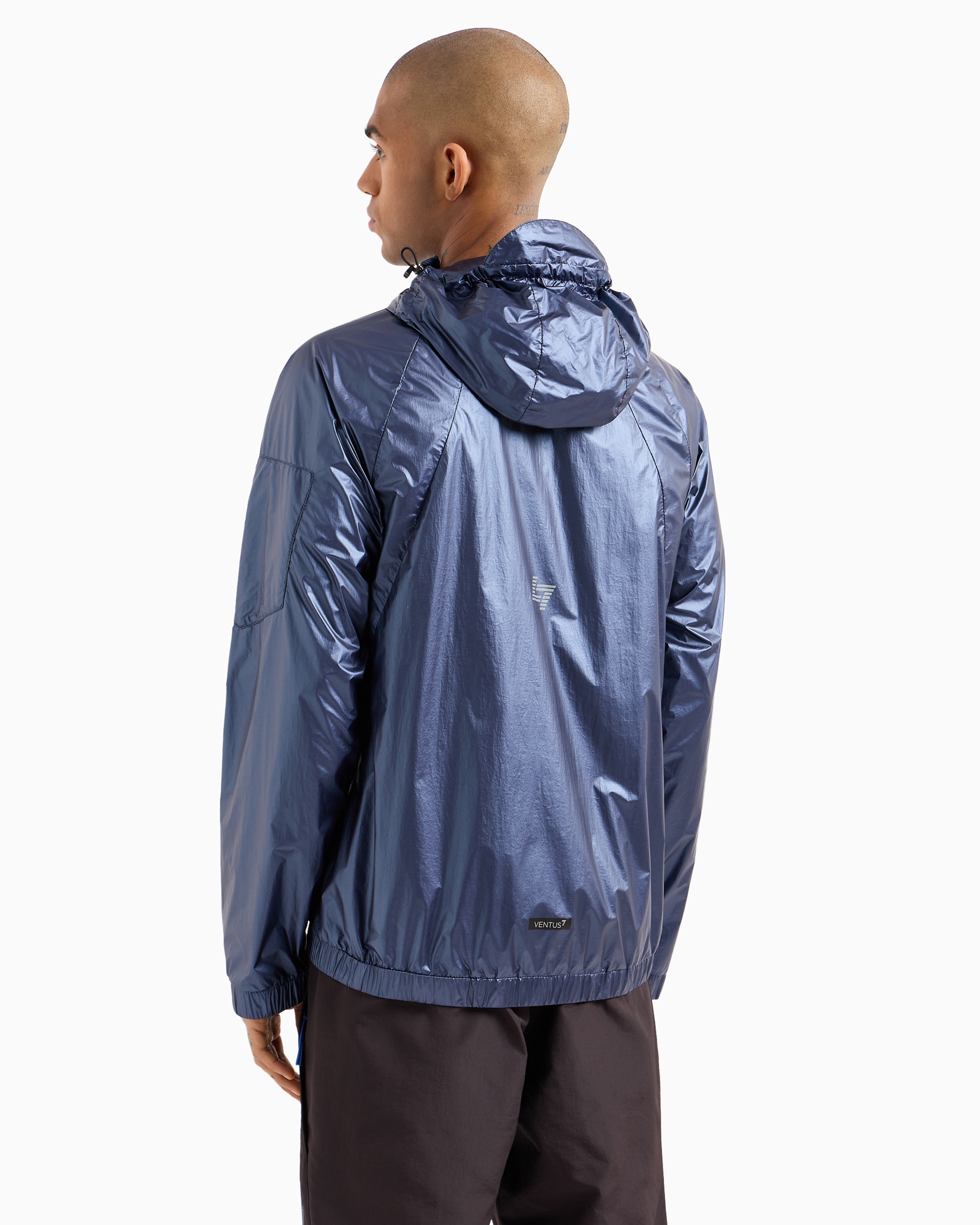 EA7 DYNAMIC ATHLETE HOODED JACKET IN VENTUS7 TECHNICAL FABRIC 