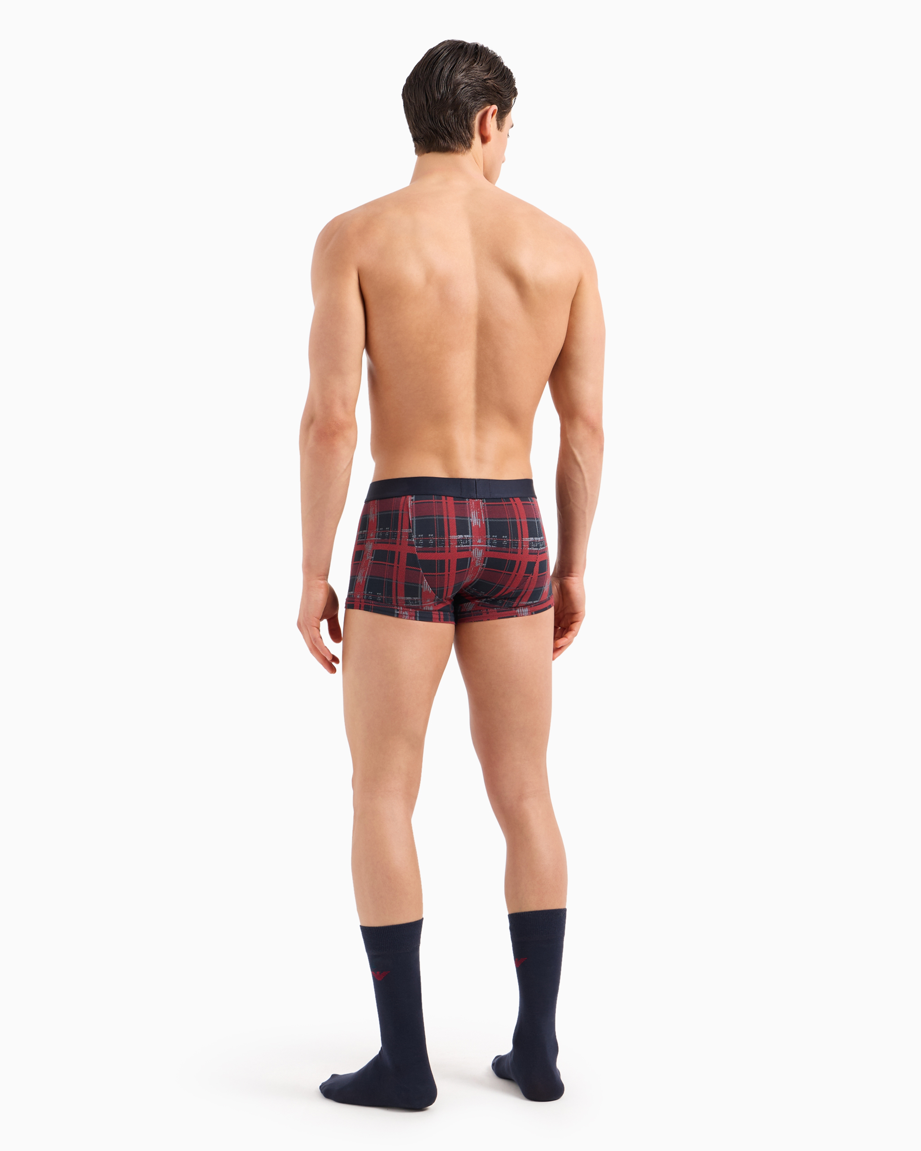 Shop Emporio Armani Geschenkbox Bestehend Aus Eng Anliegender Boxershorts Und Socken Mit Festlichem Muster In Mehrfarbig