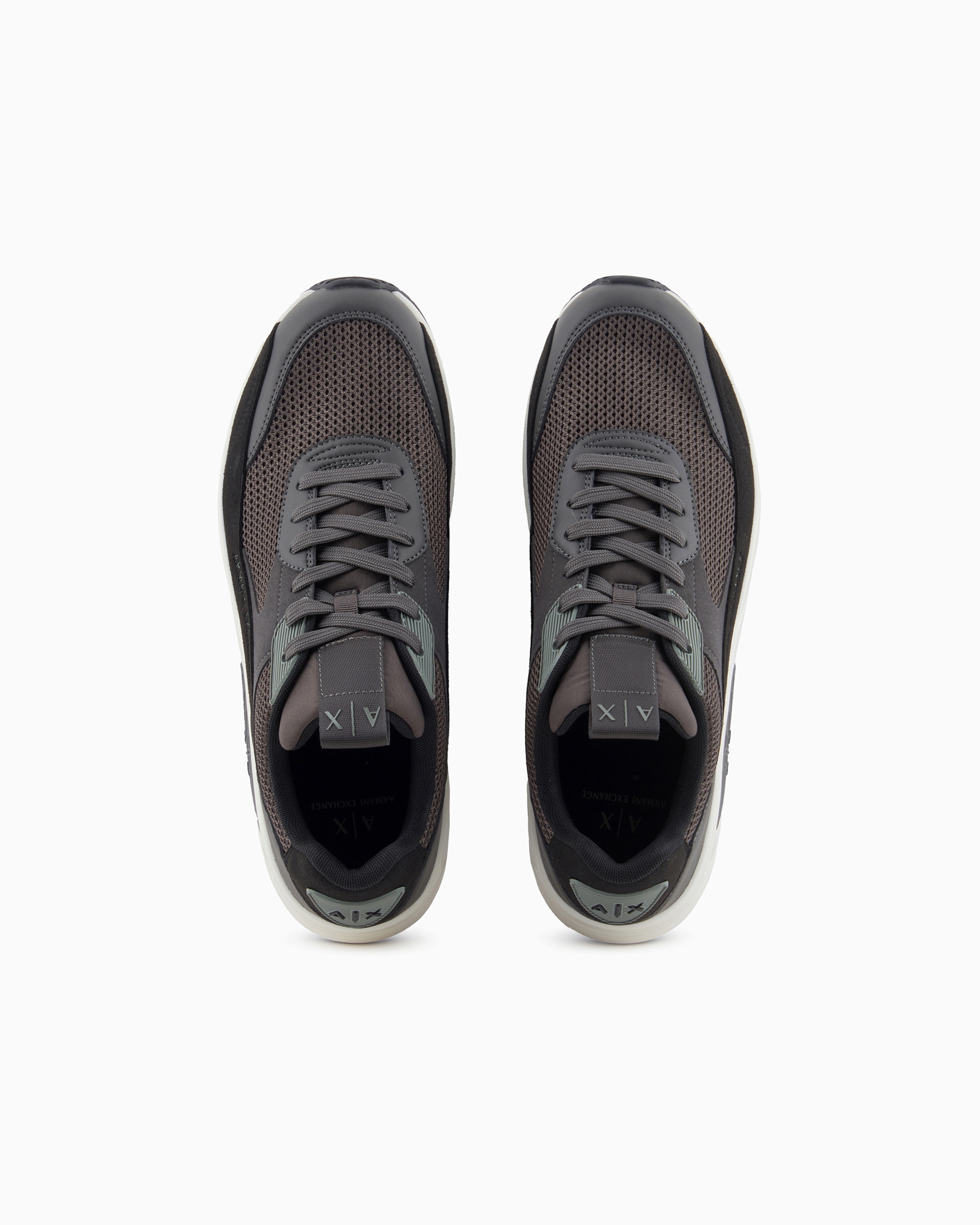 Shop Armani Exchange Sneakers With Logo In Brown