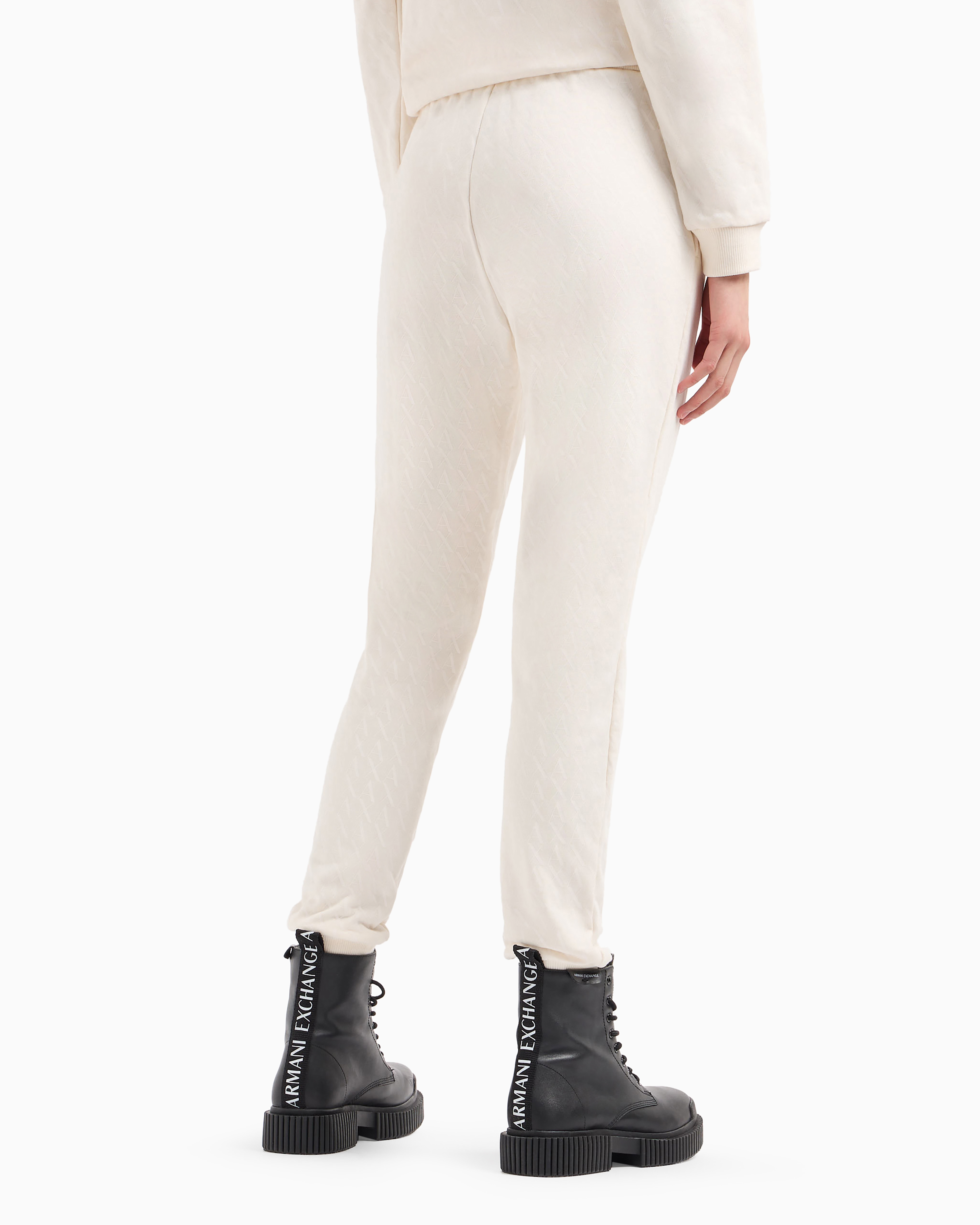 Shop Armani Exchange Trousers In Flowing Fabric In White