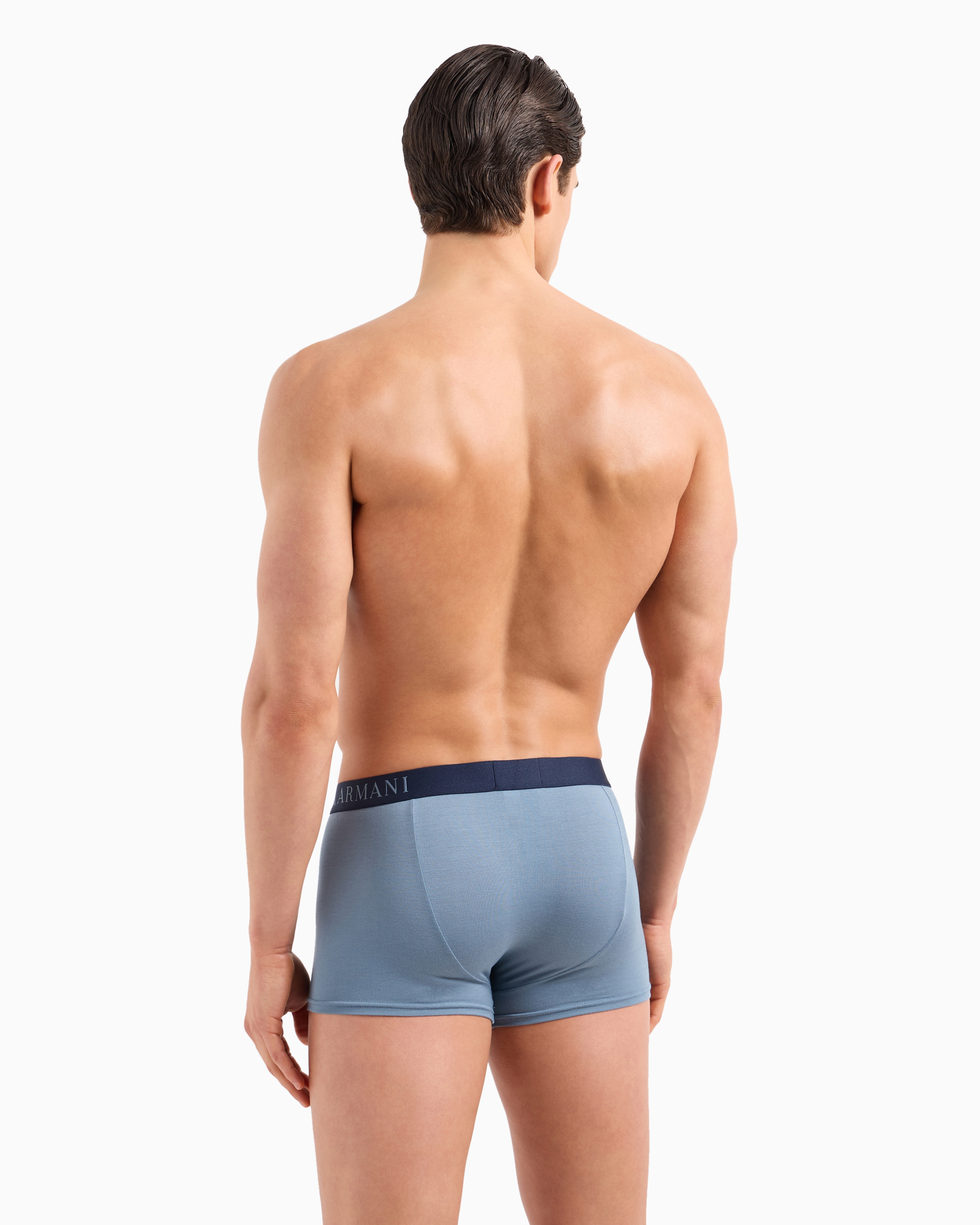 Shop Emporio Armani Asv 2er-pack Eng Anliegende Boxershorts Aus Weicher Bio-viskose In Mehrfarbig