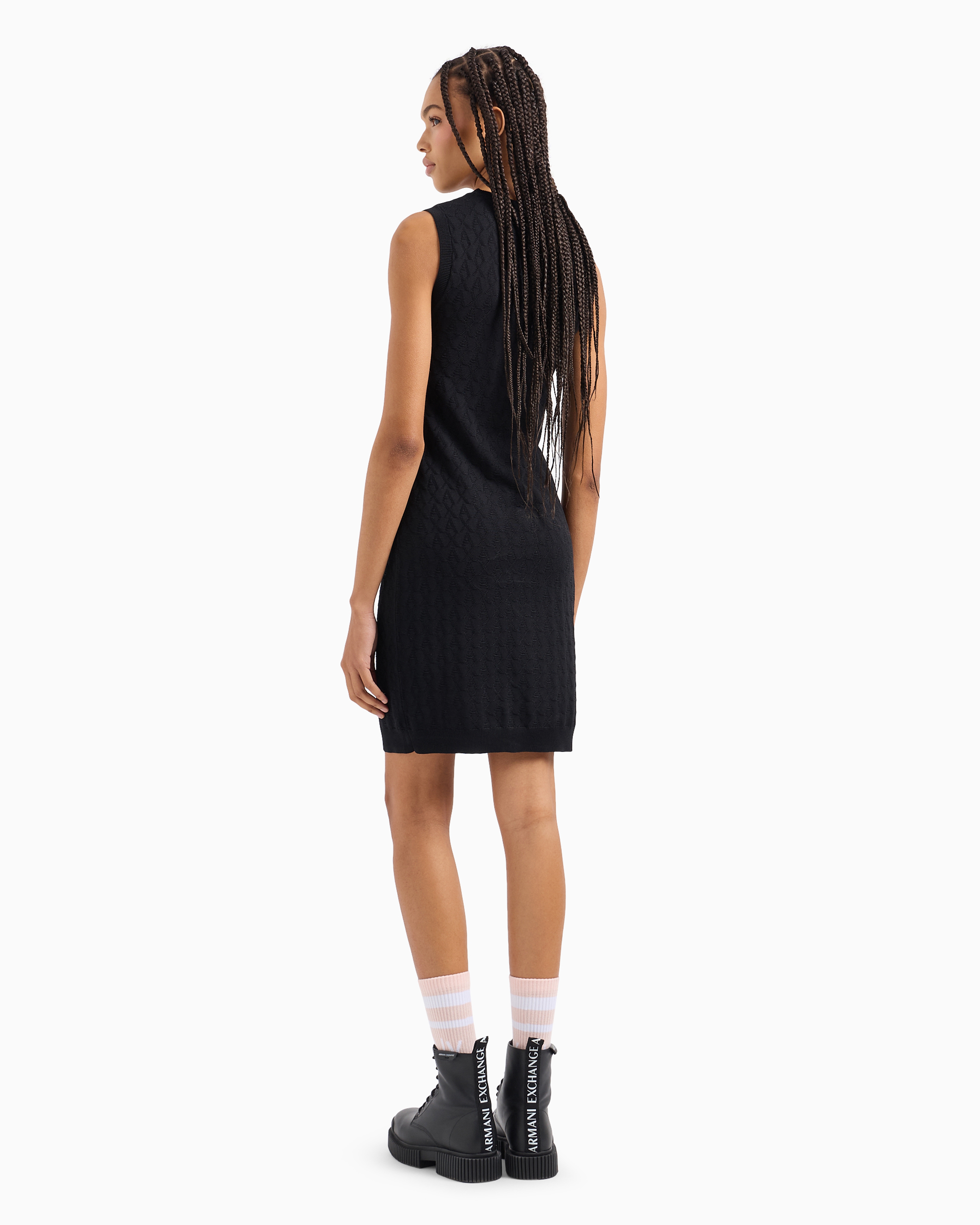 Armani Exchange Official Store Short Dresses In Black