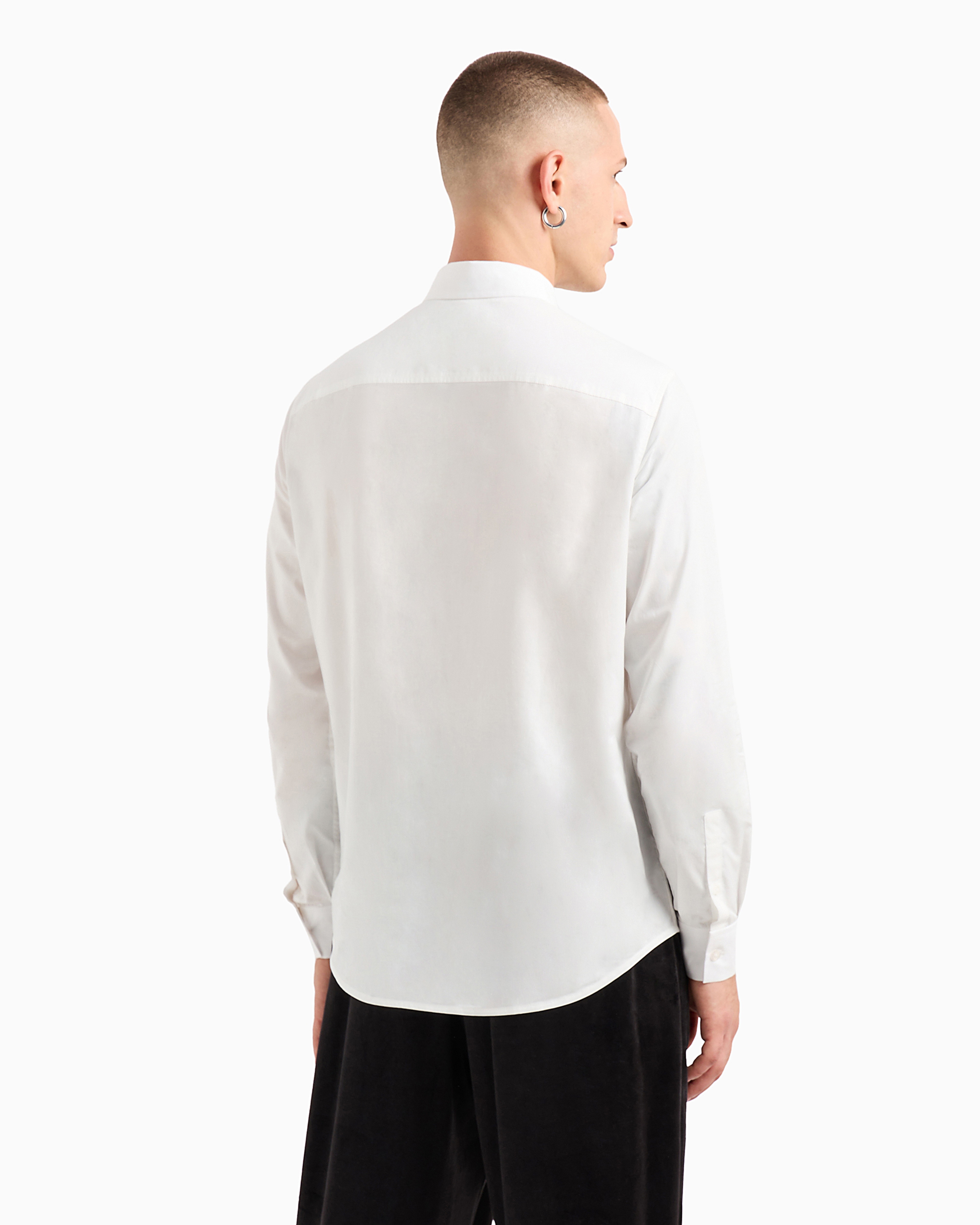 Regular fit cotton dobby shirt