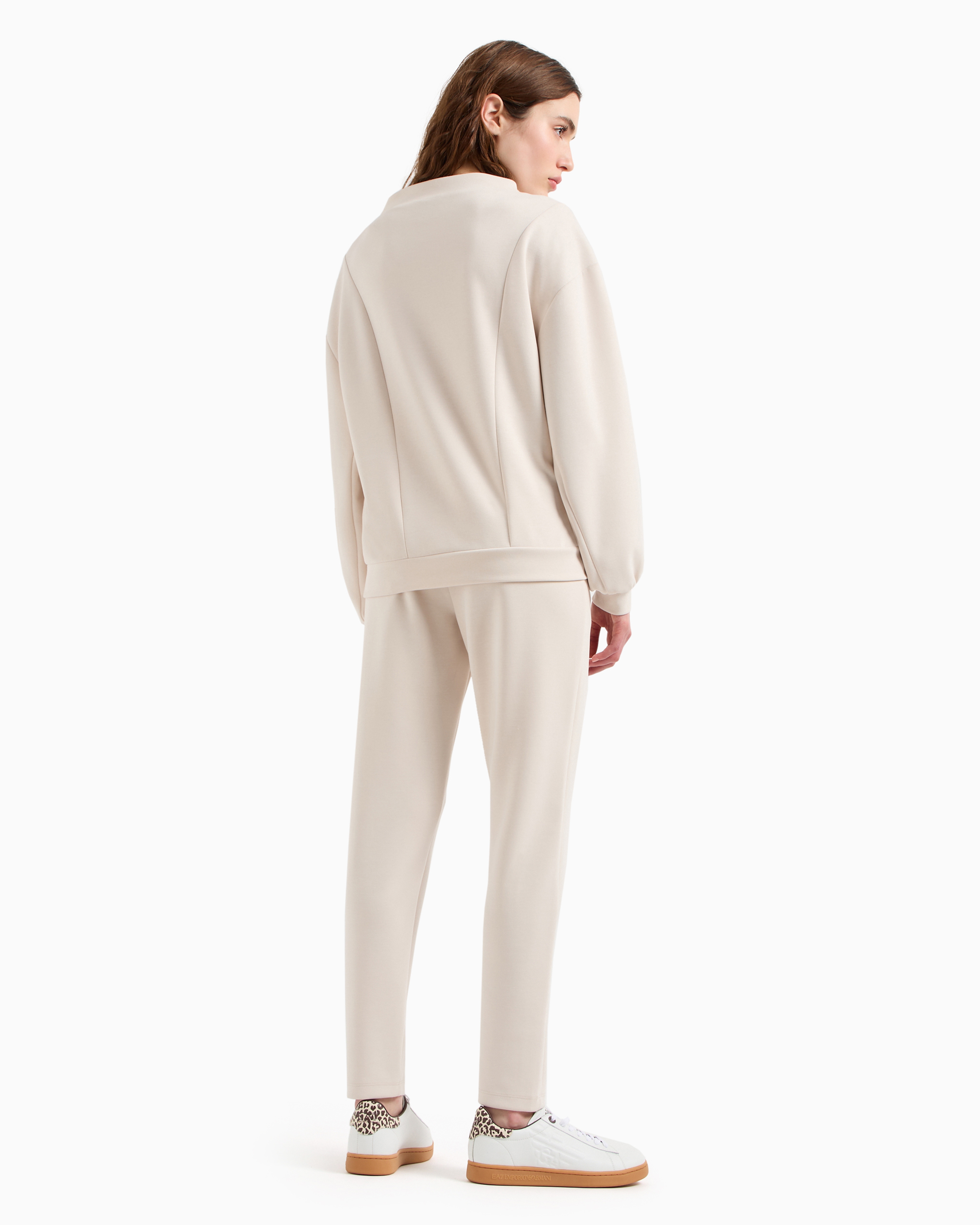 Ea7 Core Lady Relax Tracksuit In A Stretch Modal Blend In White