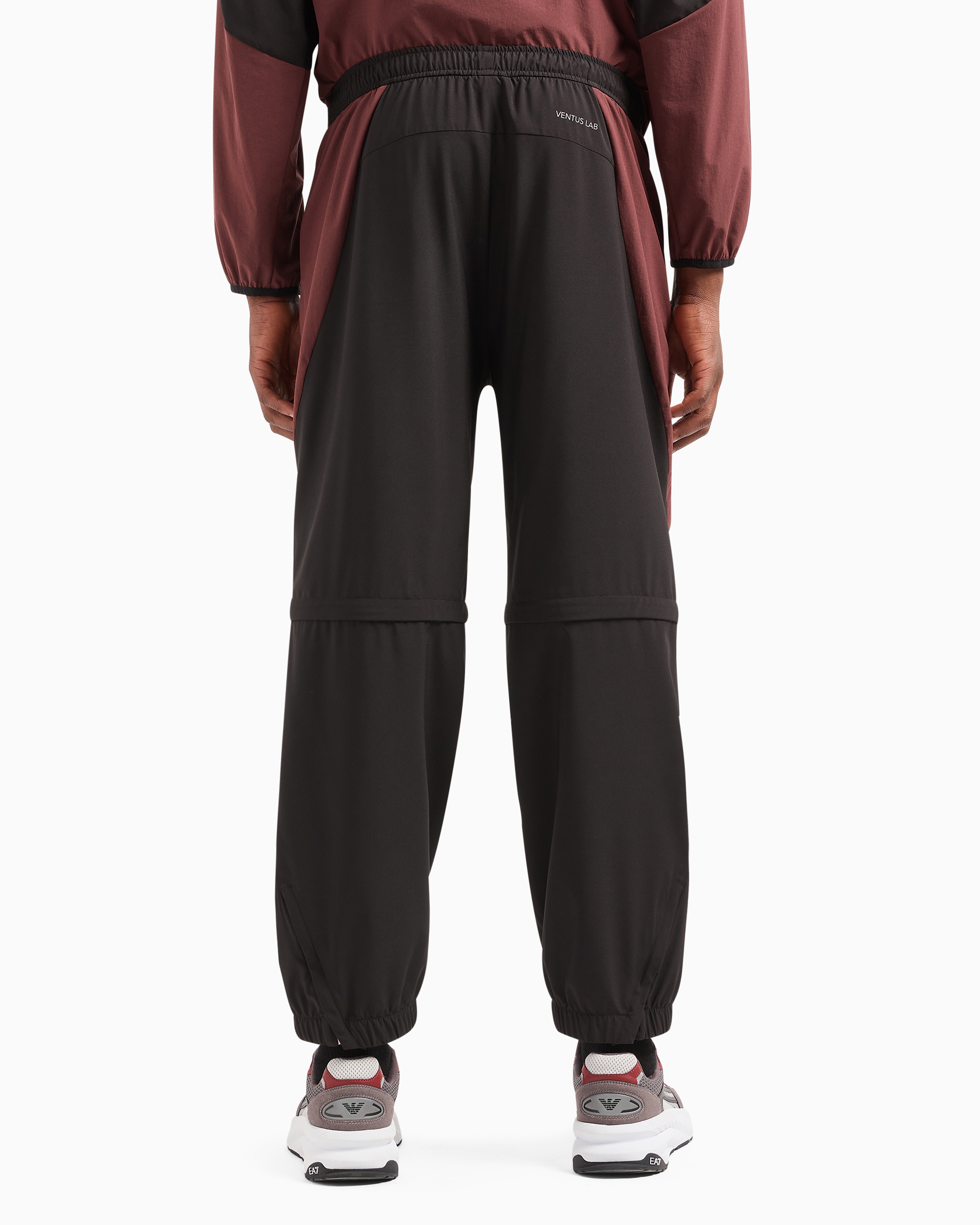 Ea7 Dynamic Athlete Trousers In Ventus7 Technical Fabric In Brown