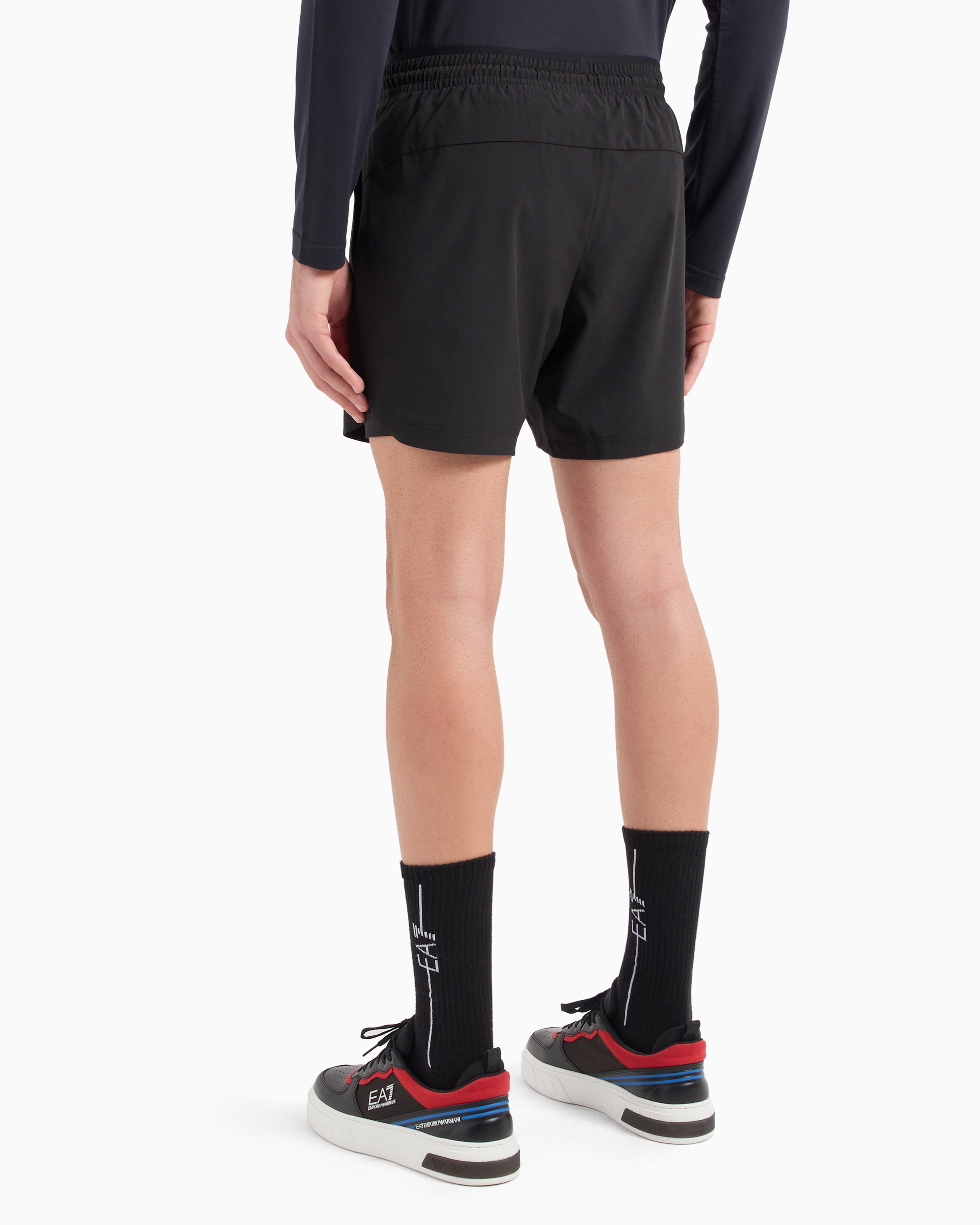 Ea7 Official Store Dynamic Athlete Shorts In Vigor7 Technical Fabric In Deep Black
