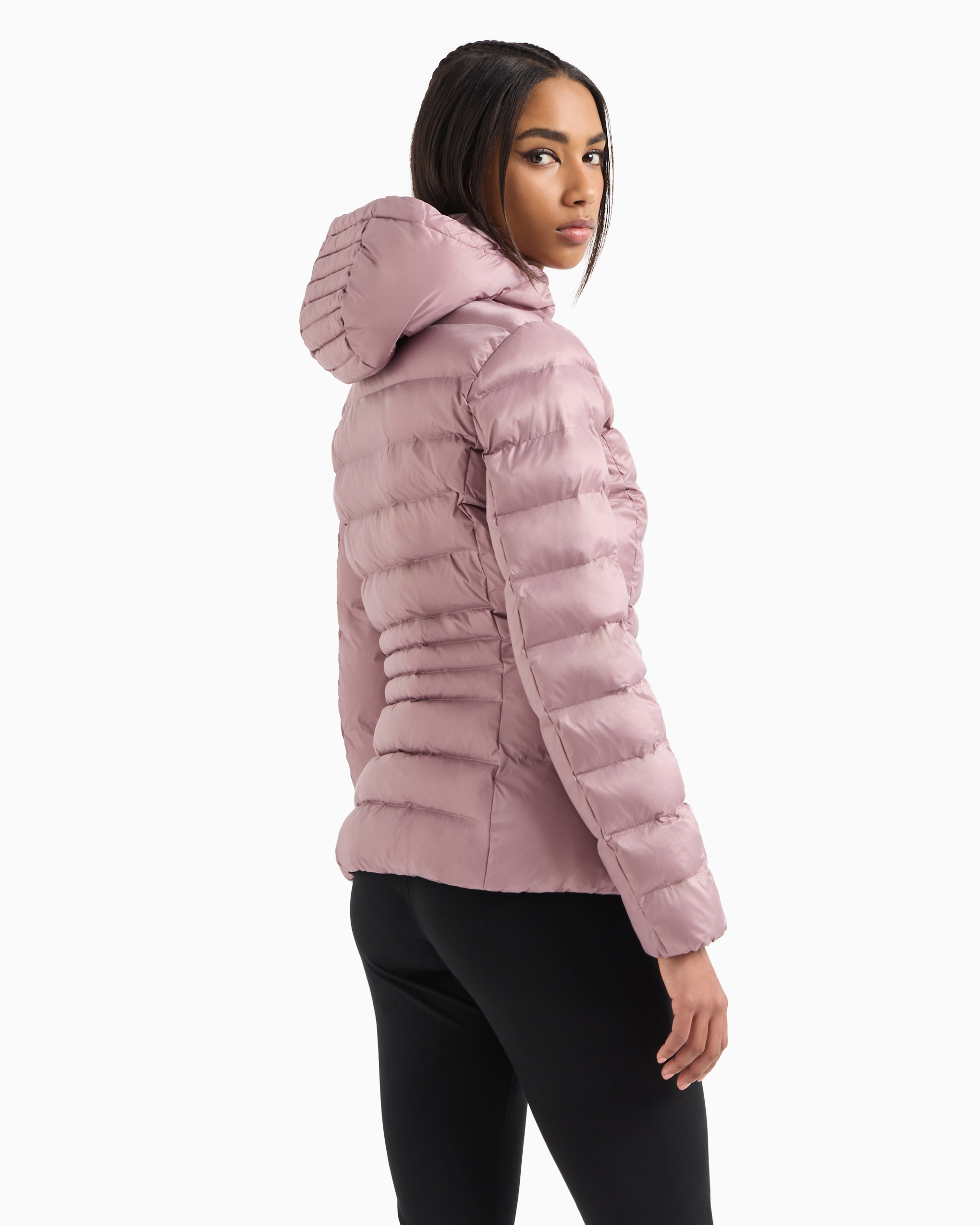 Shop Ea7 Core Lady Nylon Padded Jacket In Pink