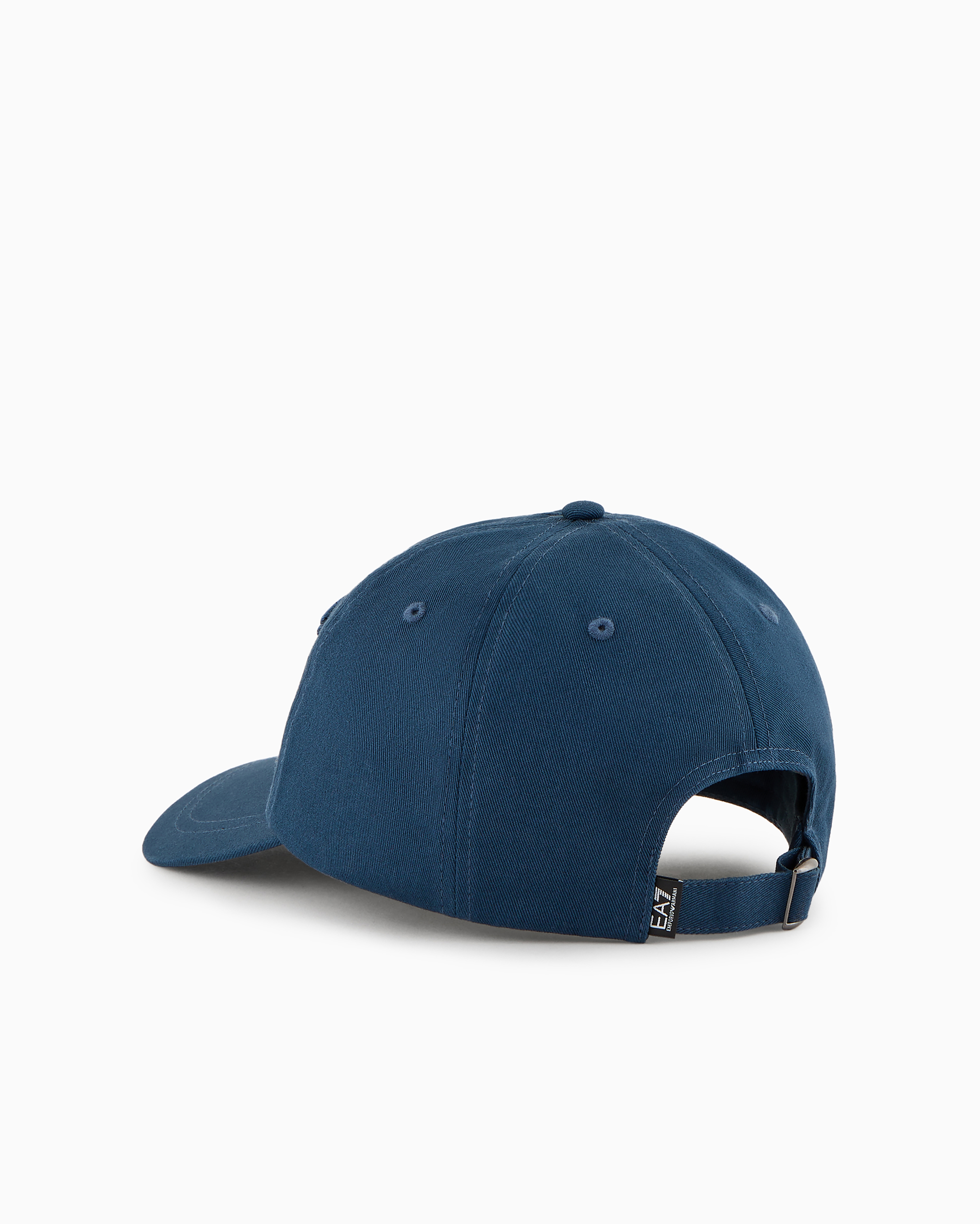 Shop Ea7 Logo Series Cotton Baseball Cap In Petroleum