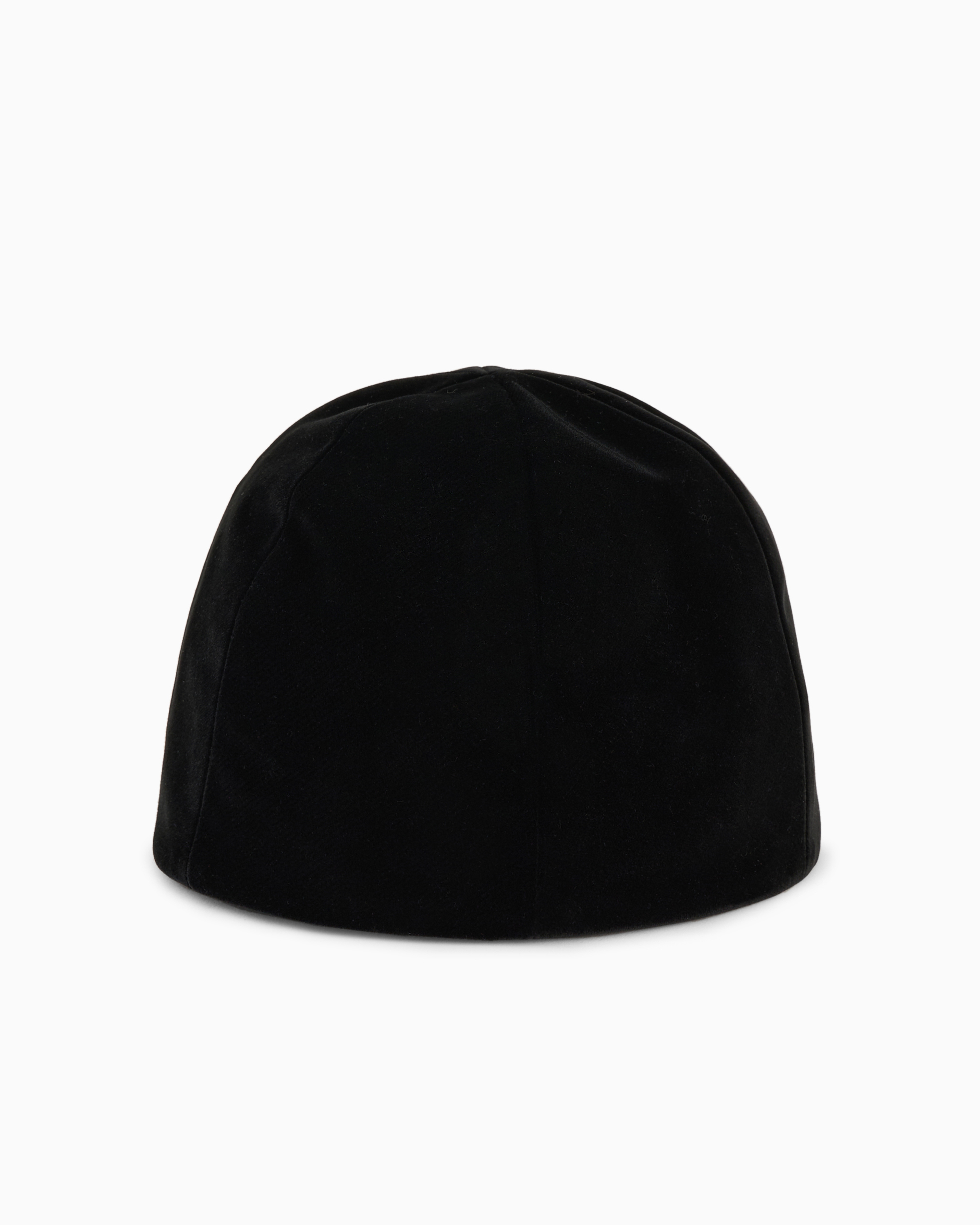 Shop Giorgio Armani Velvet Hat In Black