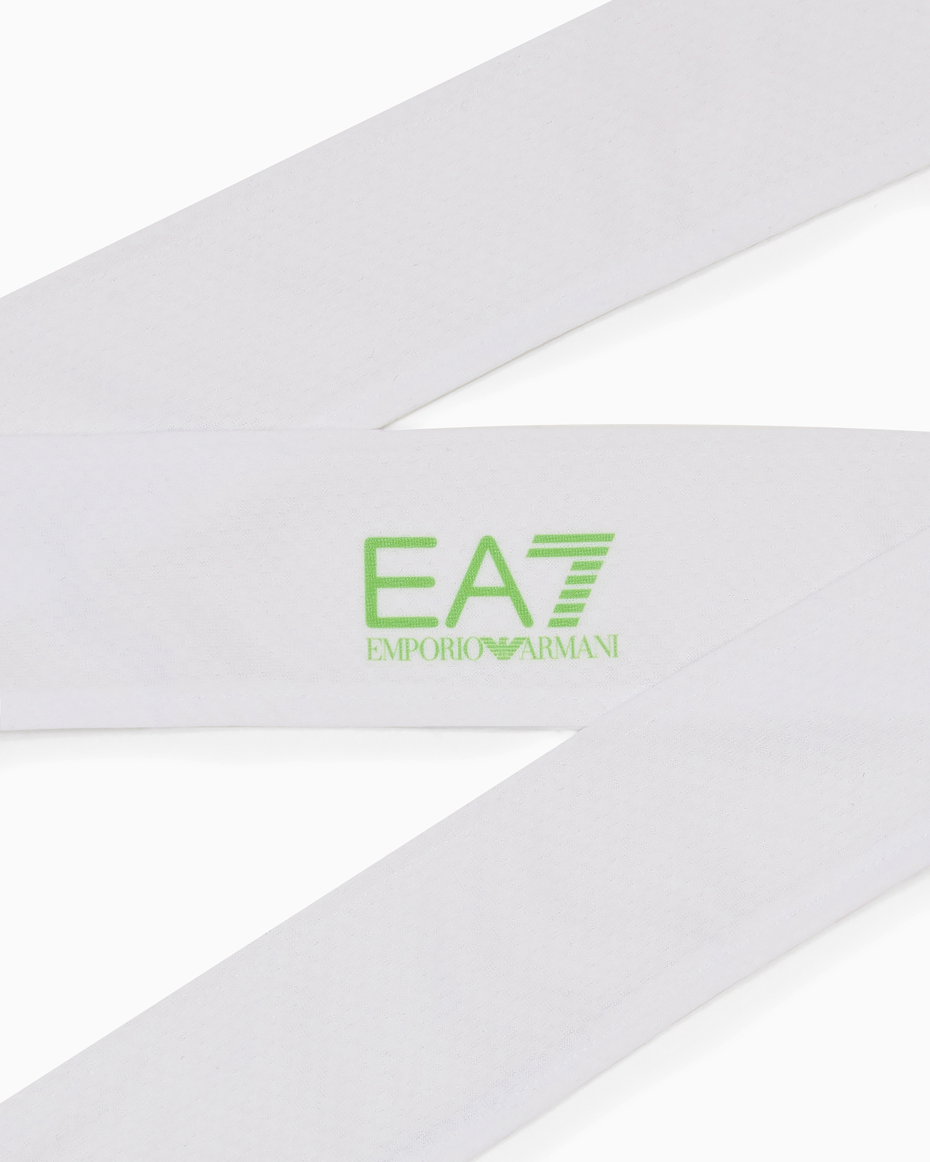 Shop Ea7 Tennis Pro Cotton-blend Headband In White 1