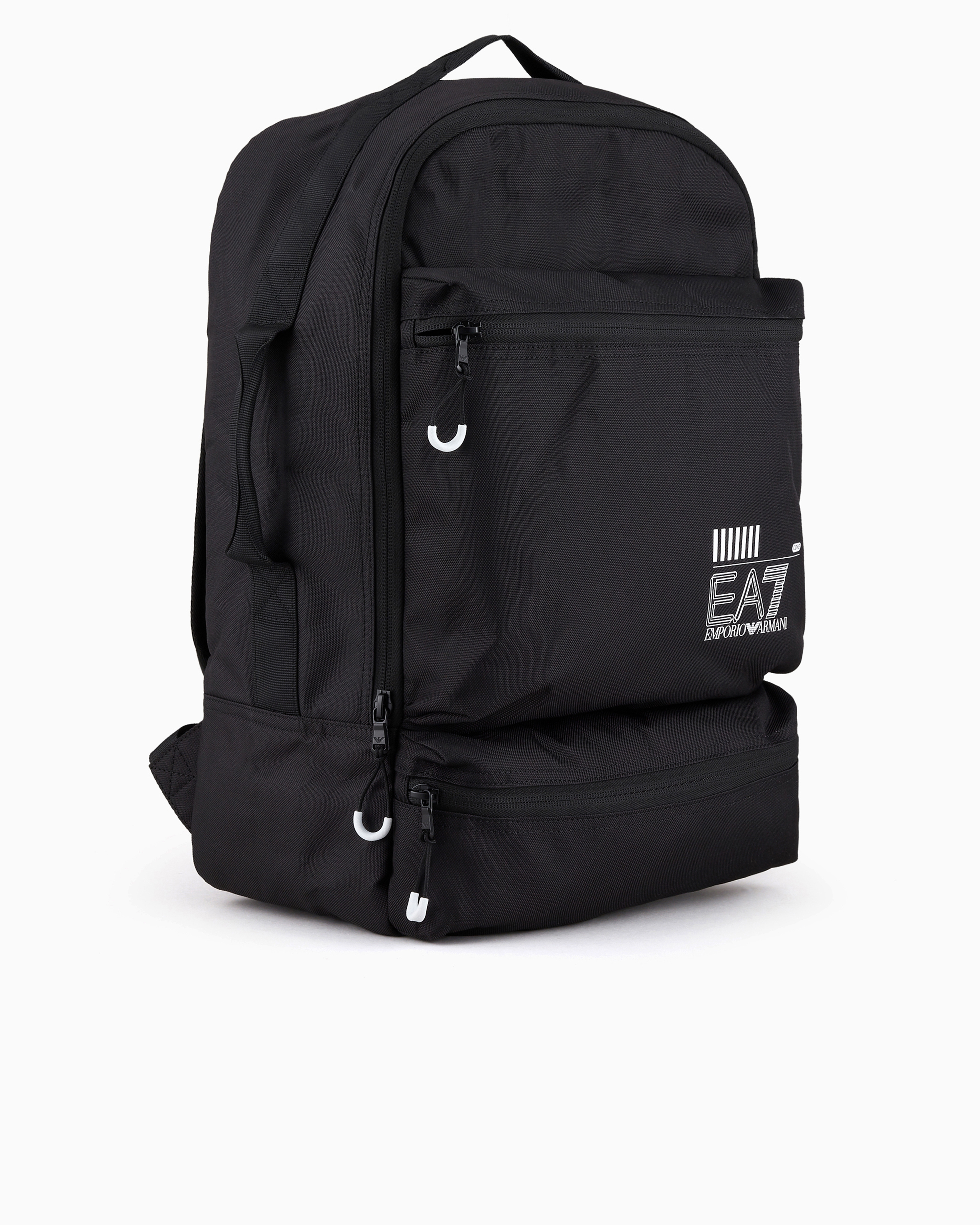 Shop Ea7 Asv Recycled-fabric Train Core Backpack In Black