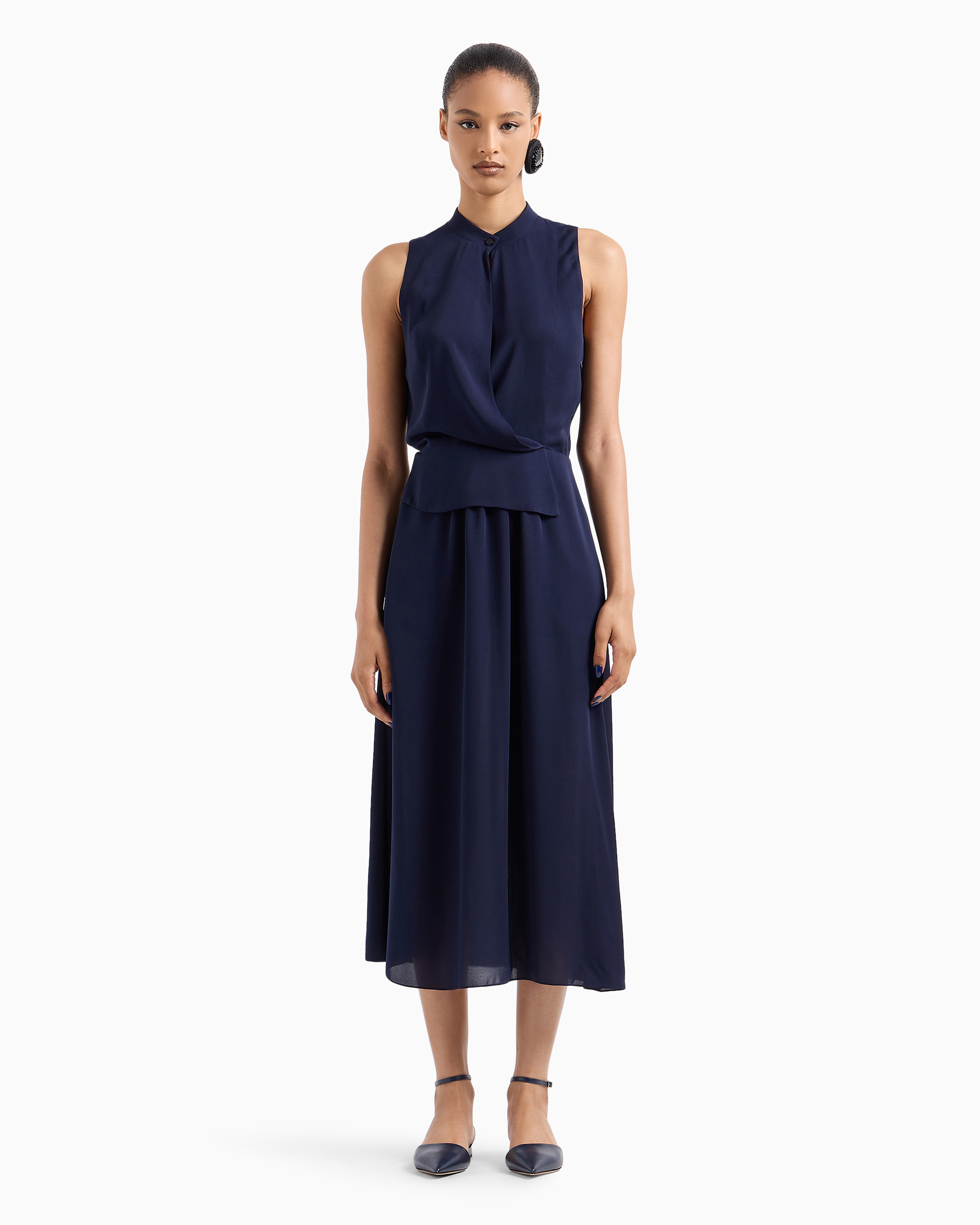 オールインワン・サロペット Giorgio Armani Pink Silk Midi Dress Giorgio Armani Draped Silk Midi Dress | Pink | FARFETCH