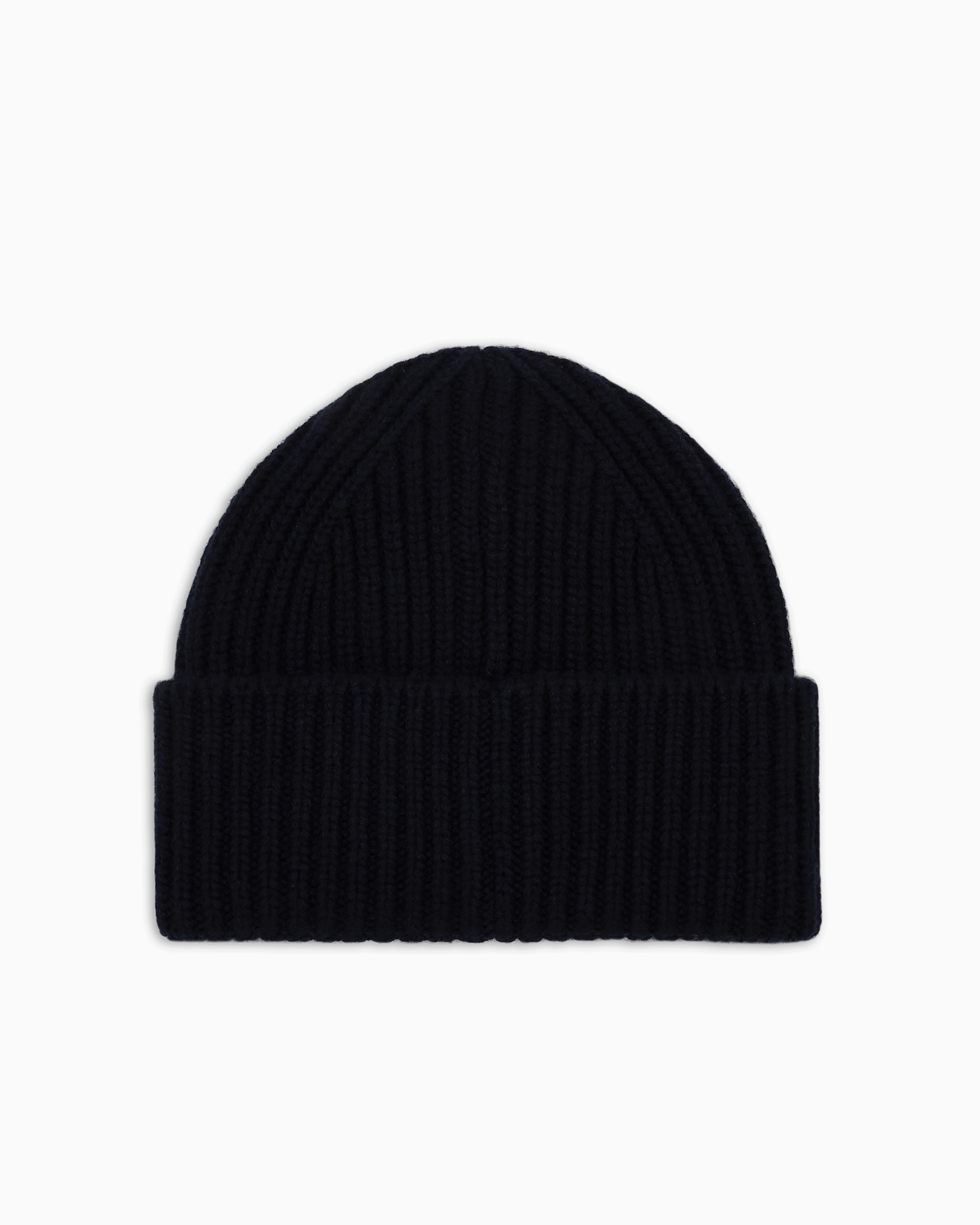 Giorgio Armani Neve Cashmere Beanie In Navy Blue