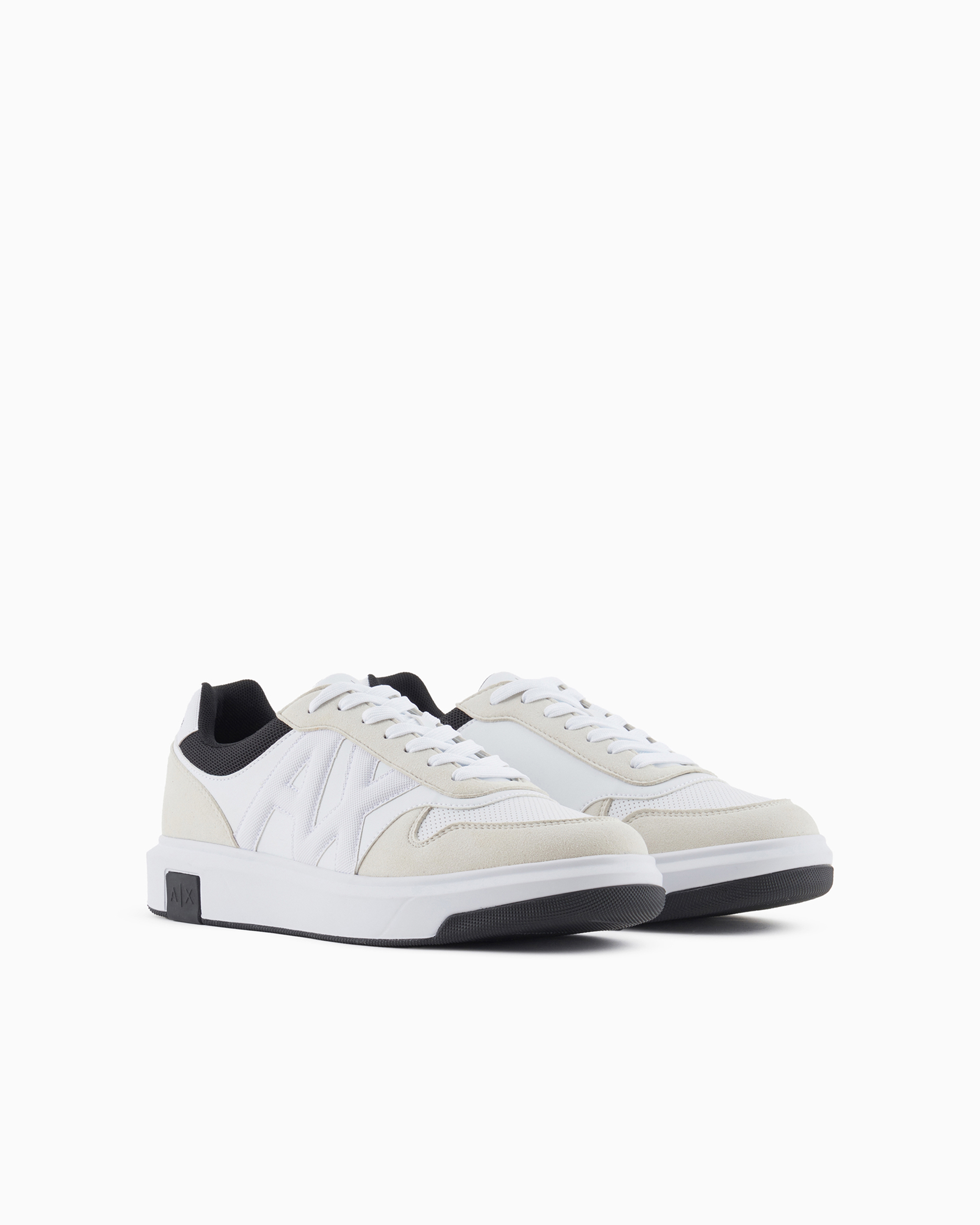 Sneakers with contrasting details and side logo | Armani