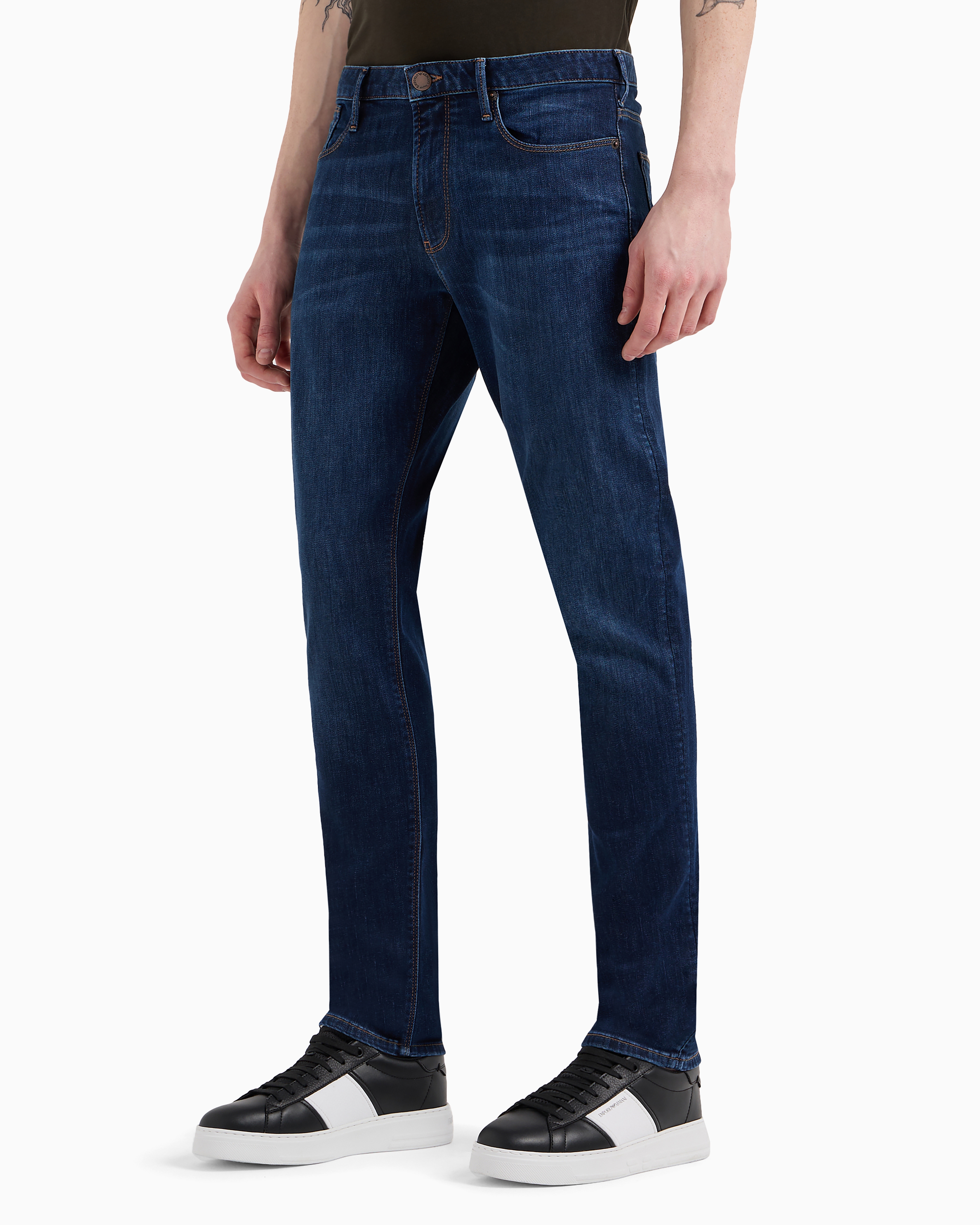 Emporio Armani J75 Slim-fit Selvedge Denim Jeans In Blue