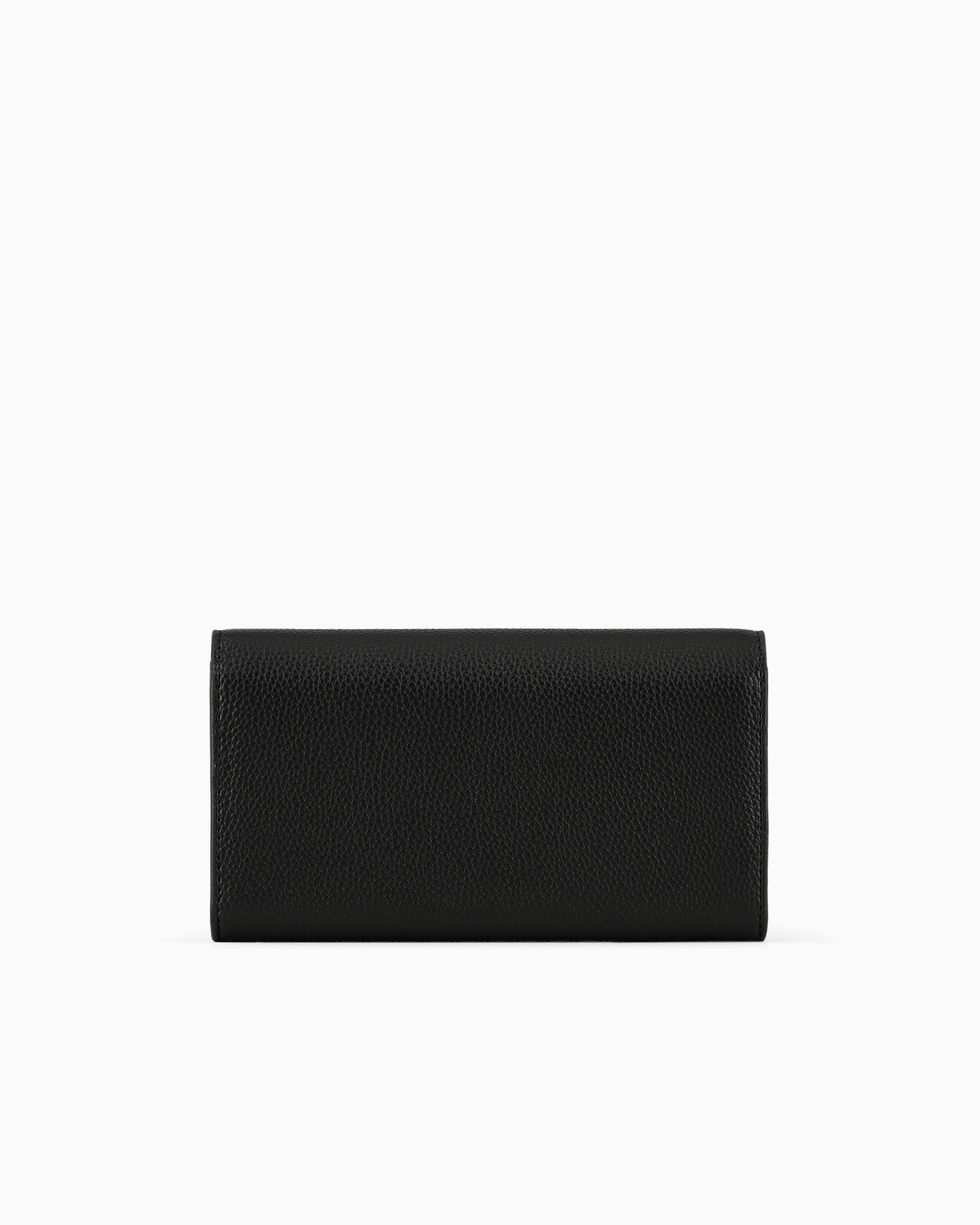 Emporio Armani Official Store Deer-print Myea Wallet With Flap In Black
