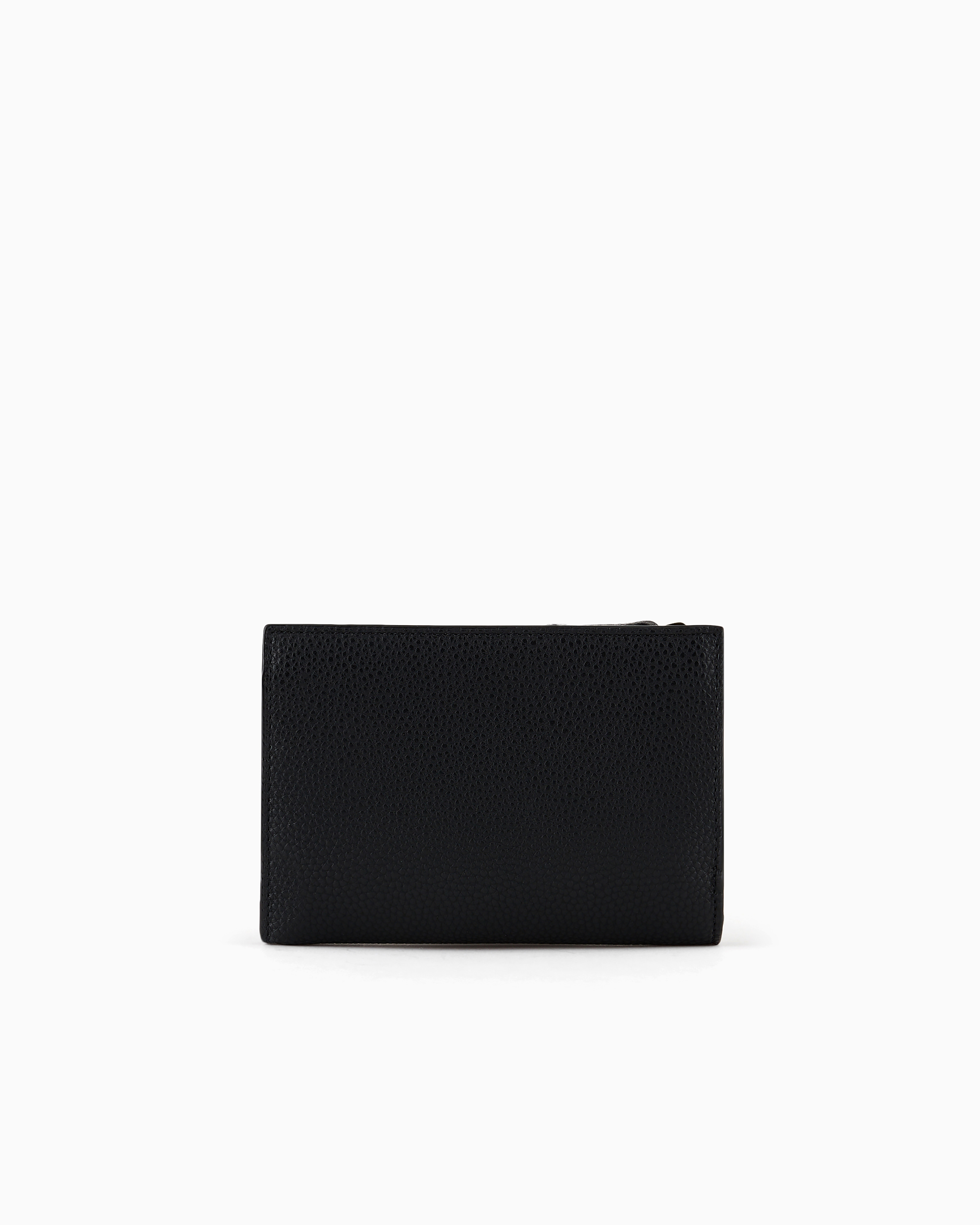 Emporio Armani Official Store Myea Bifold Wallet With Deer Print In Black