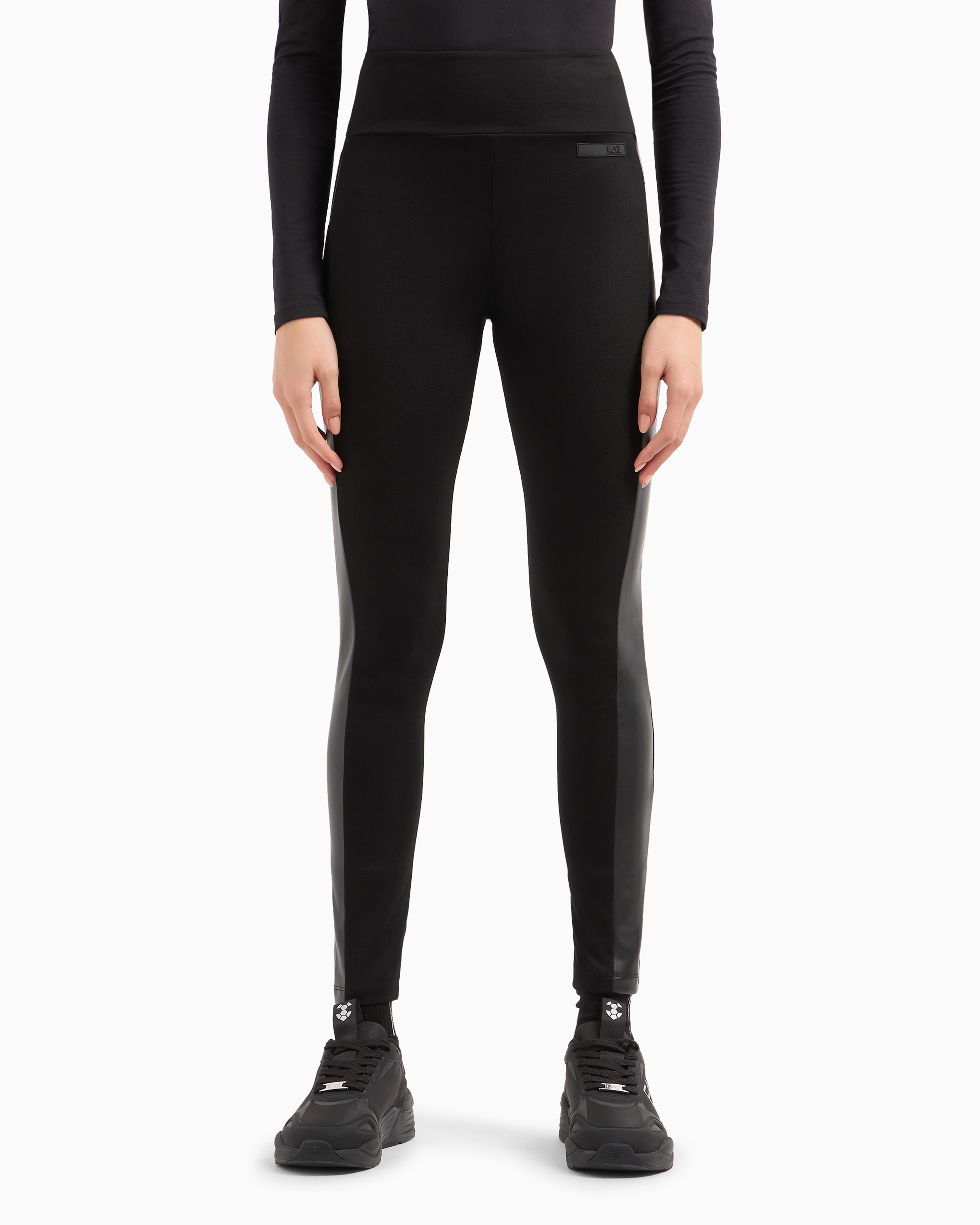 Shop Ea7 Leggings In Black