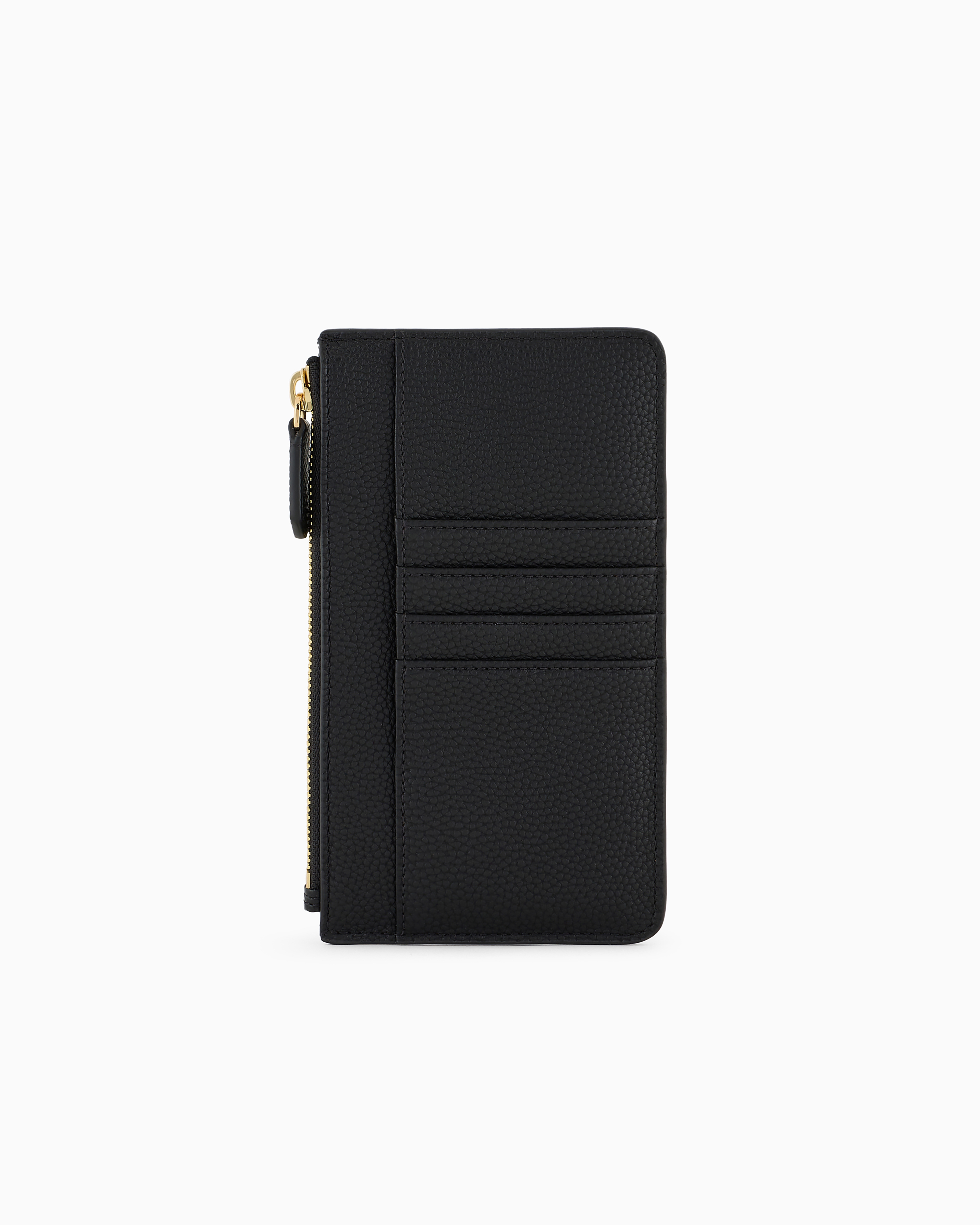Emporio Armani Official Store Deer-print Myea Phone Case With Zip And Pockets In Black