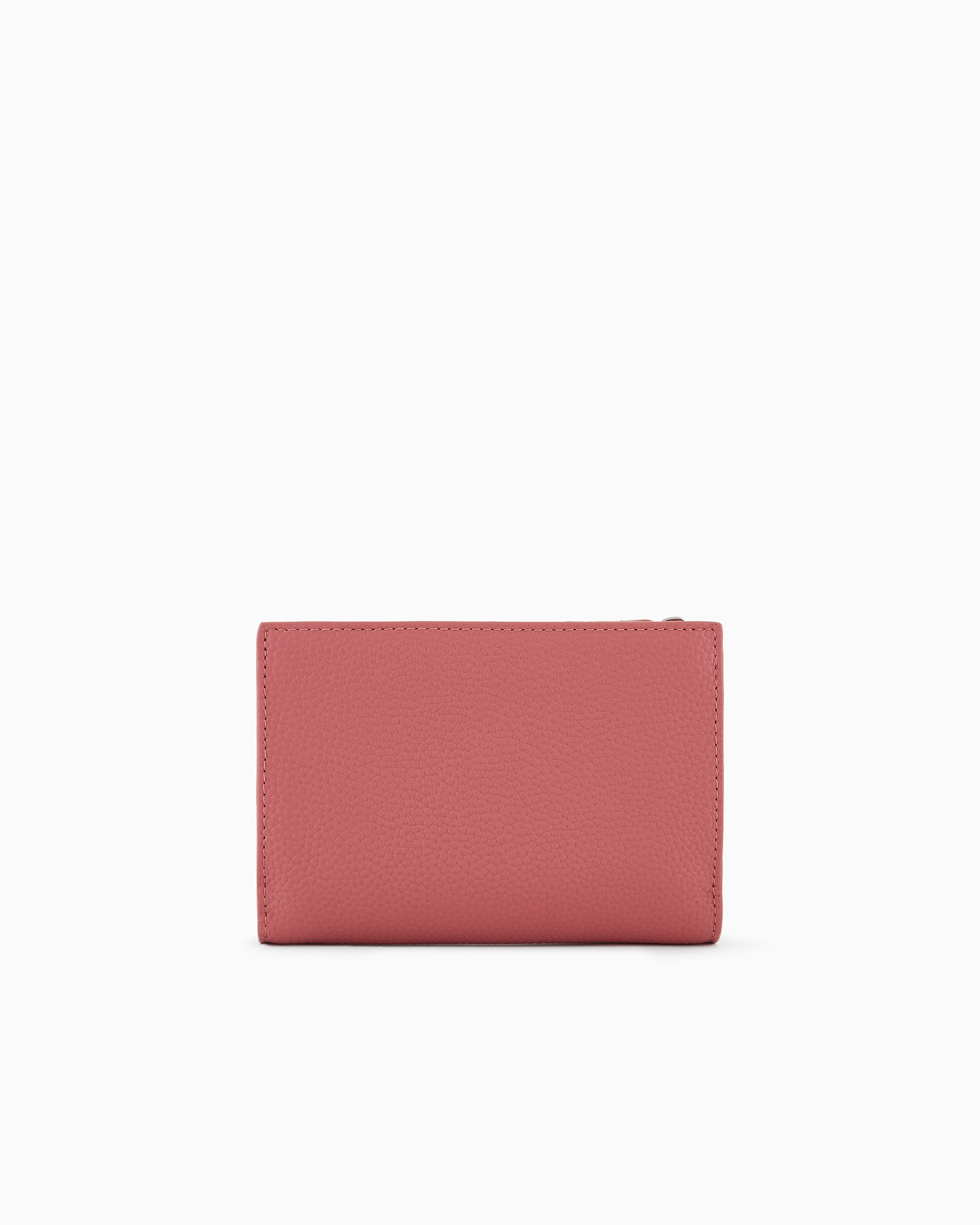 Shop Emporio Armani Myea Bifold Wallet With Deer Print In Rosa Chiaro