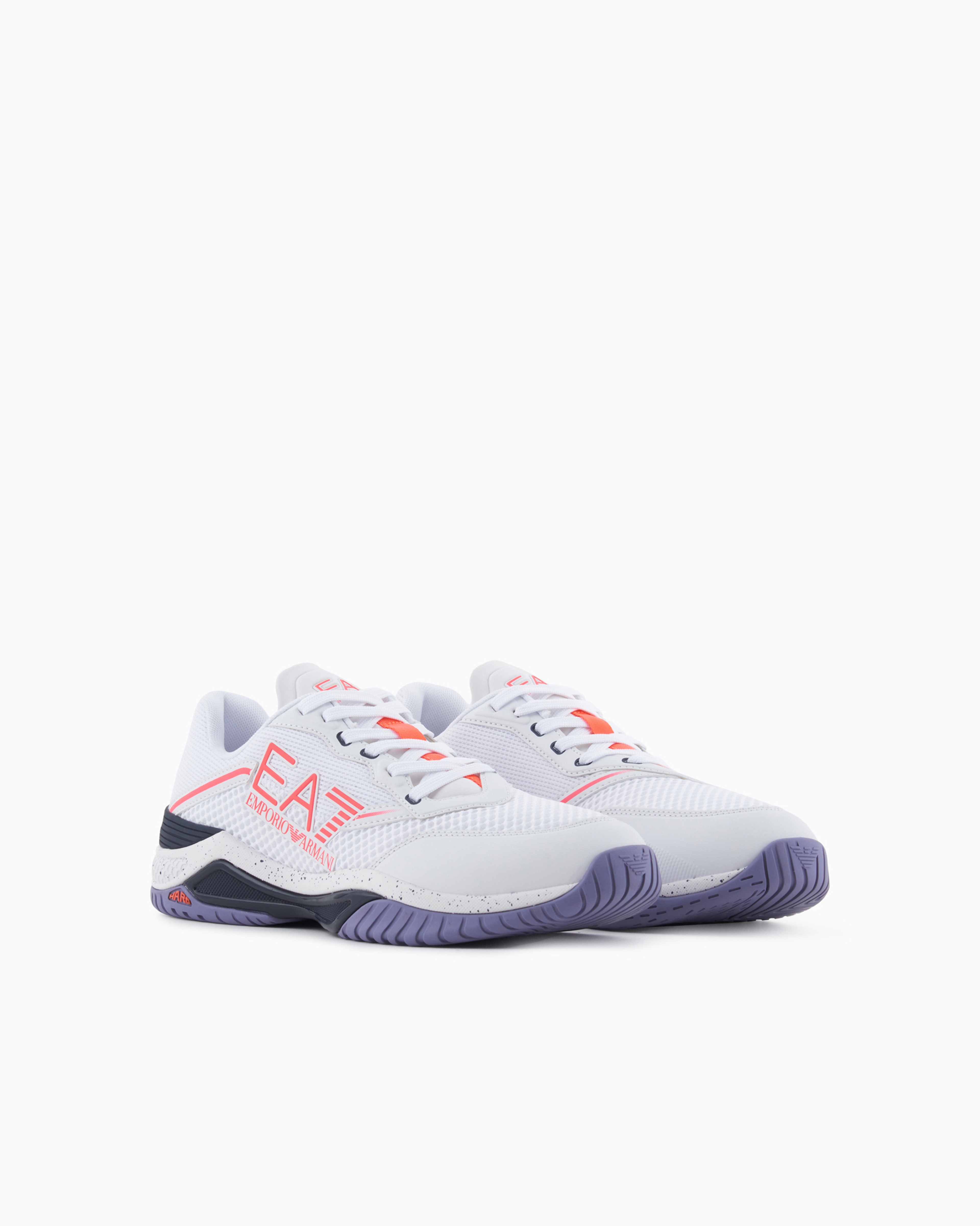 Shop Ea7 Padel Hard Sneakers In White