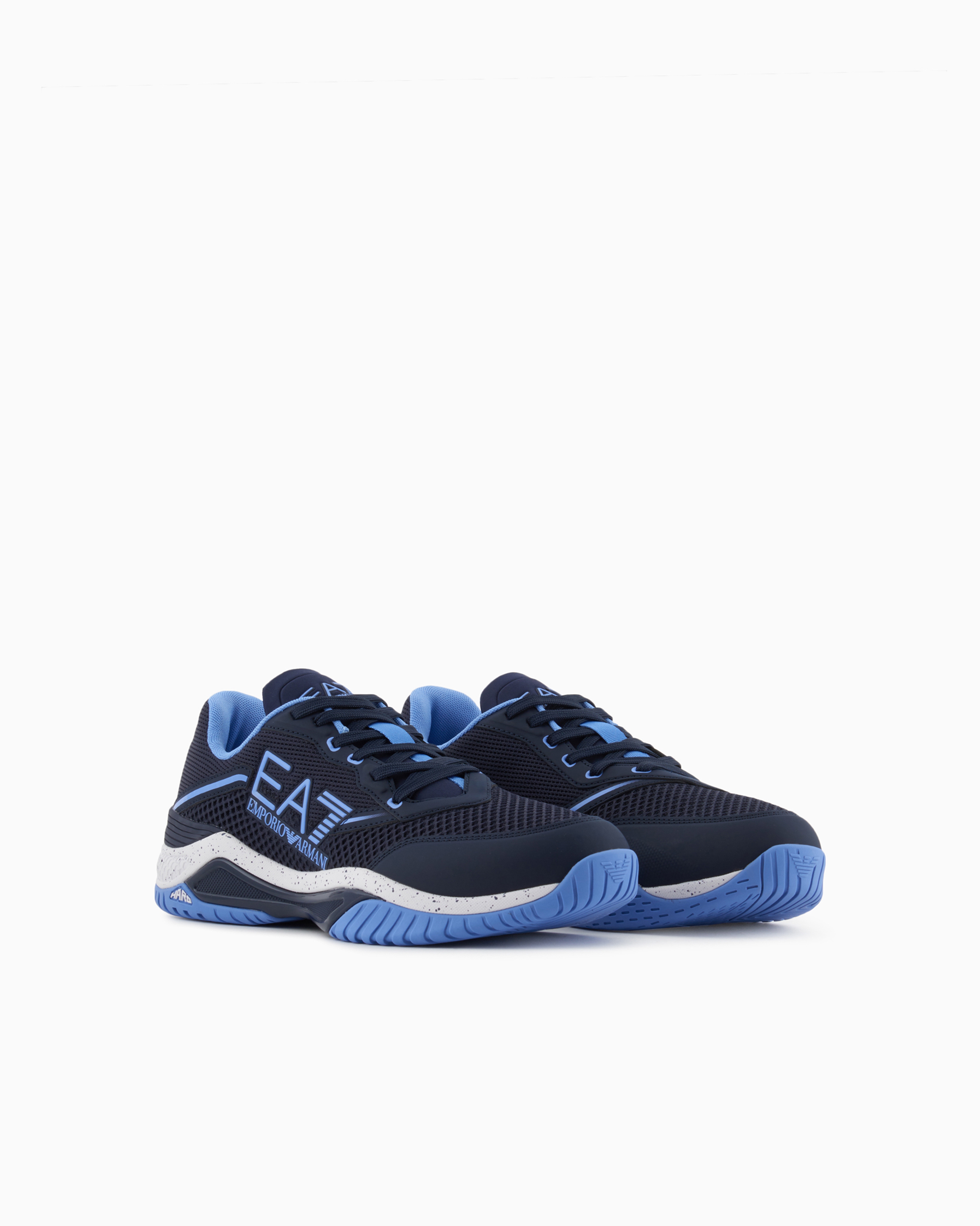 Shop Ea7 Padel Hard Sneakers In Navy_blue