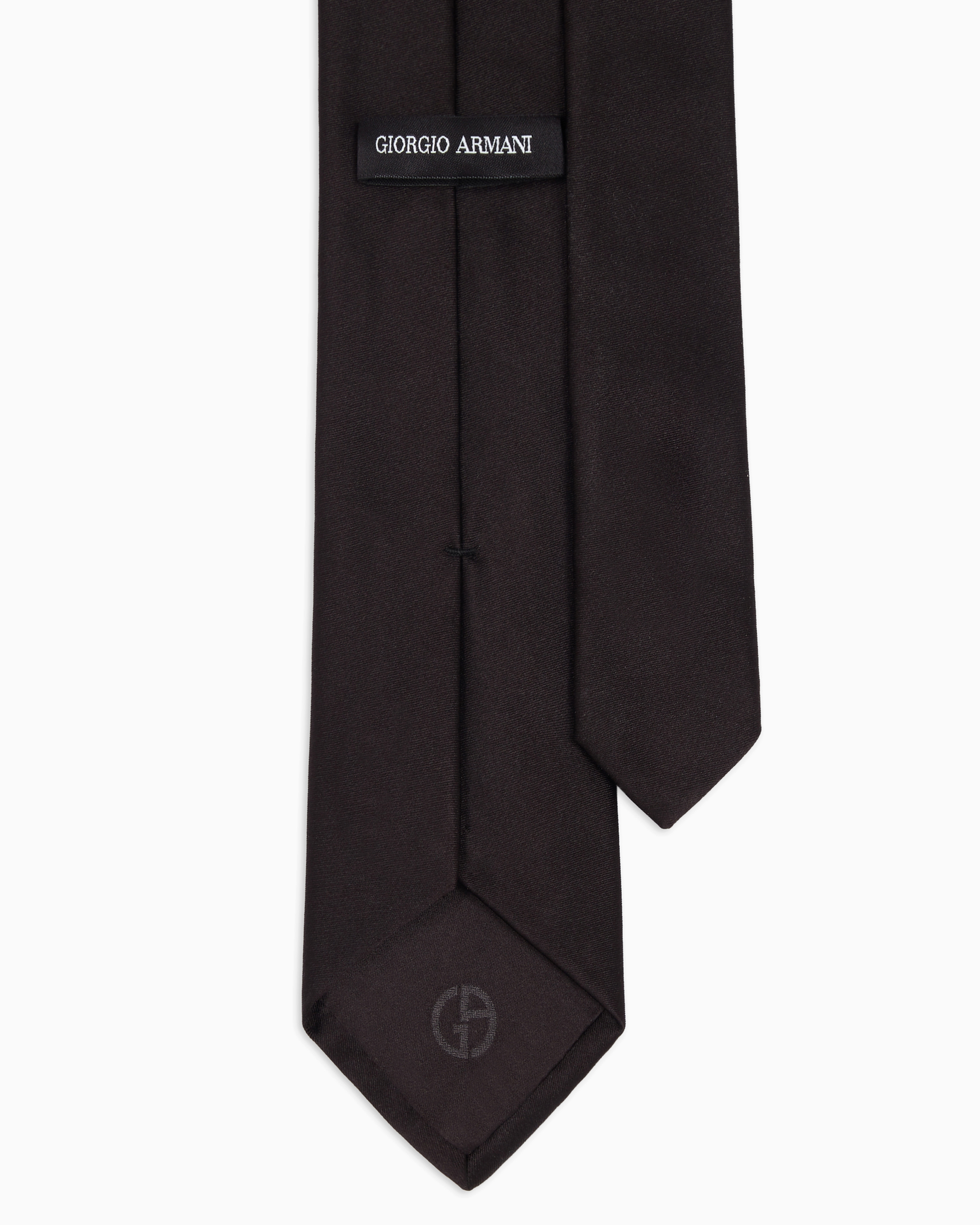 Shop Giorgio Armani Pure Silk Tie In Black