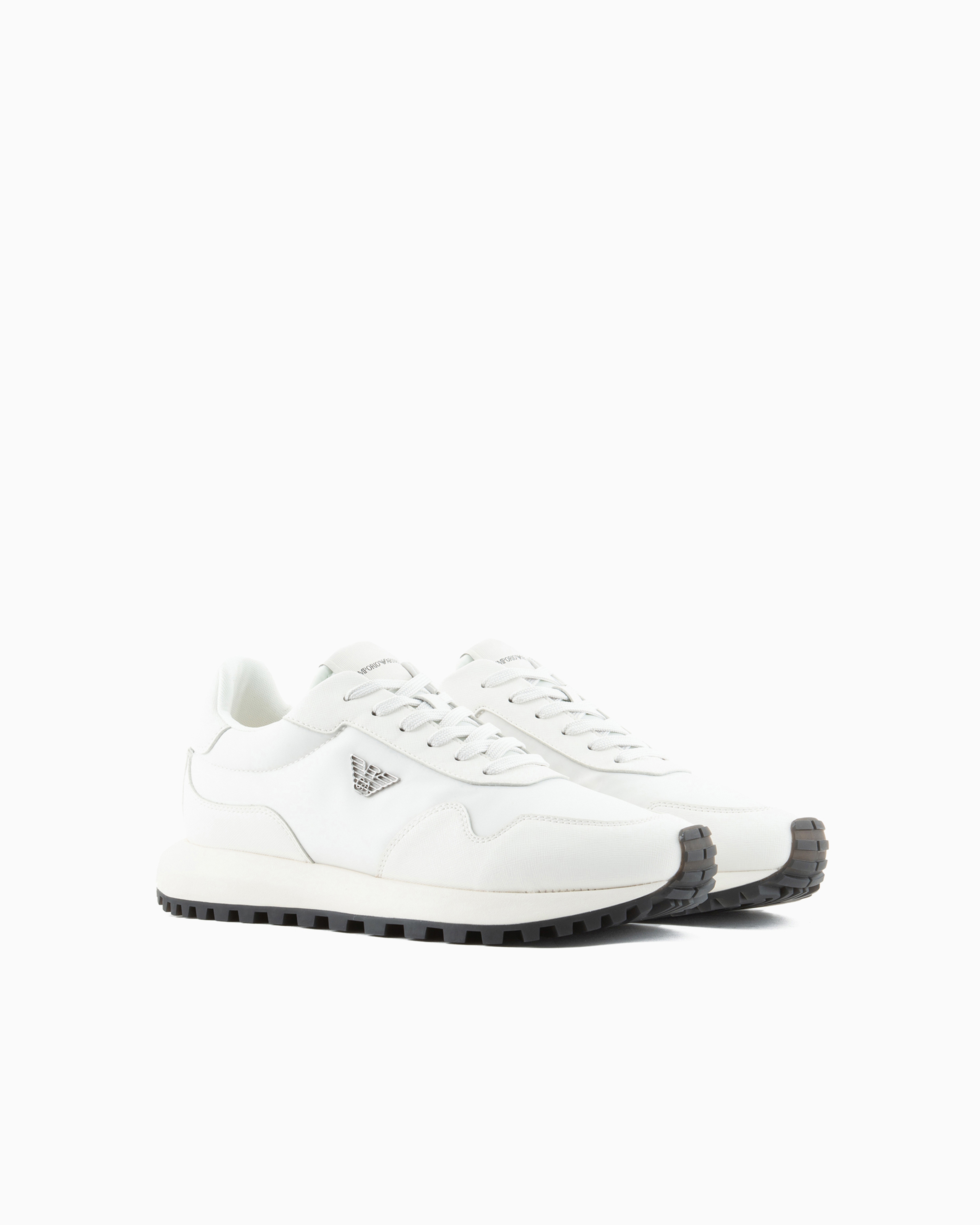 Emporio Armani Men's Logo Low-top Sneakers In White
