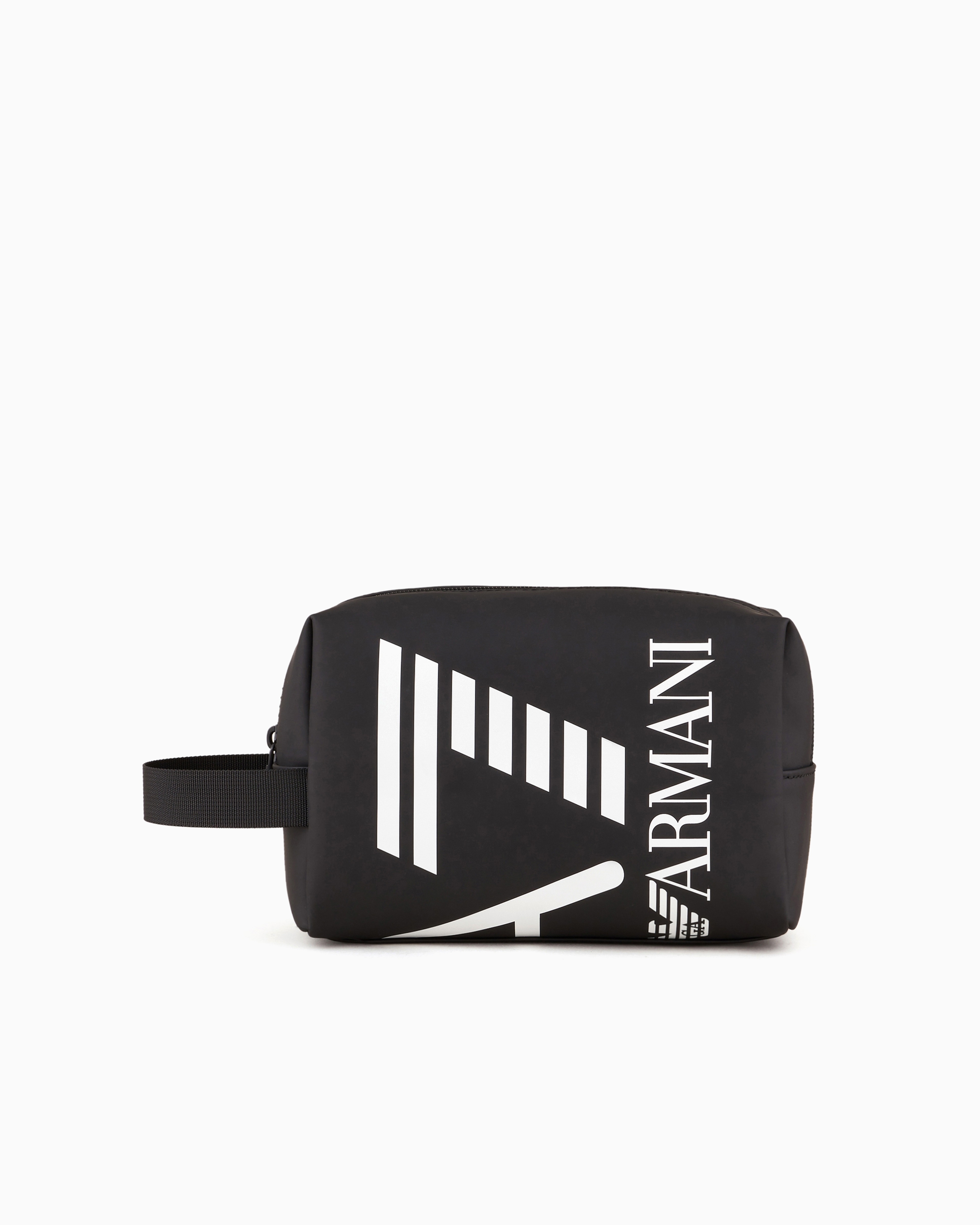 Ea7 Official Store Washbag With Oversized Logo In Black