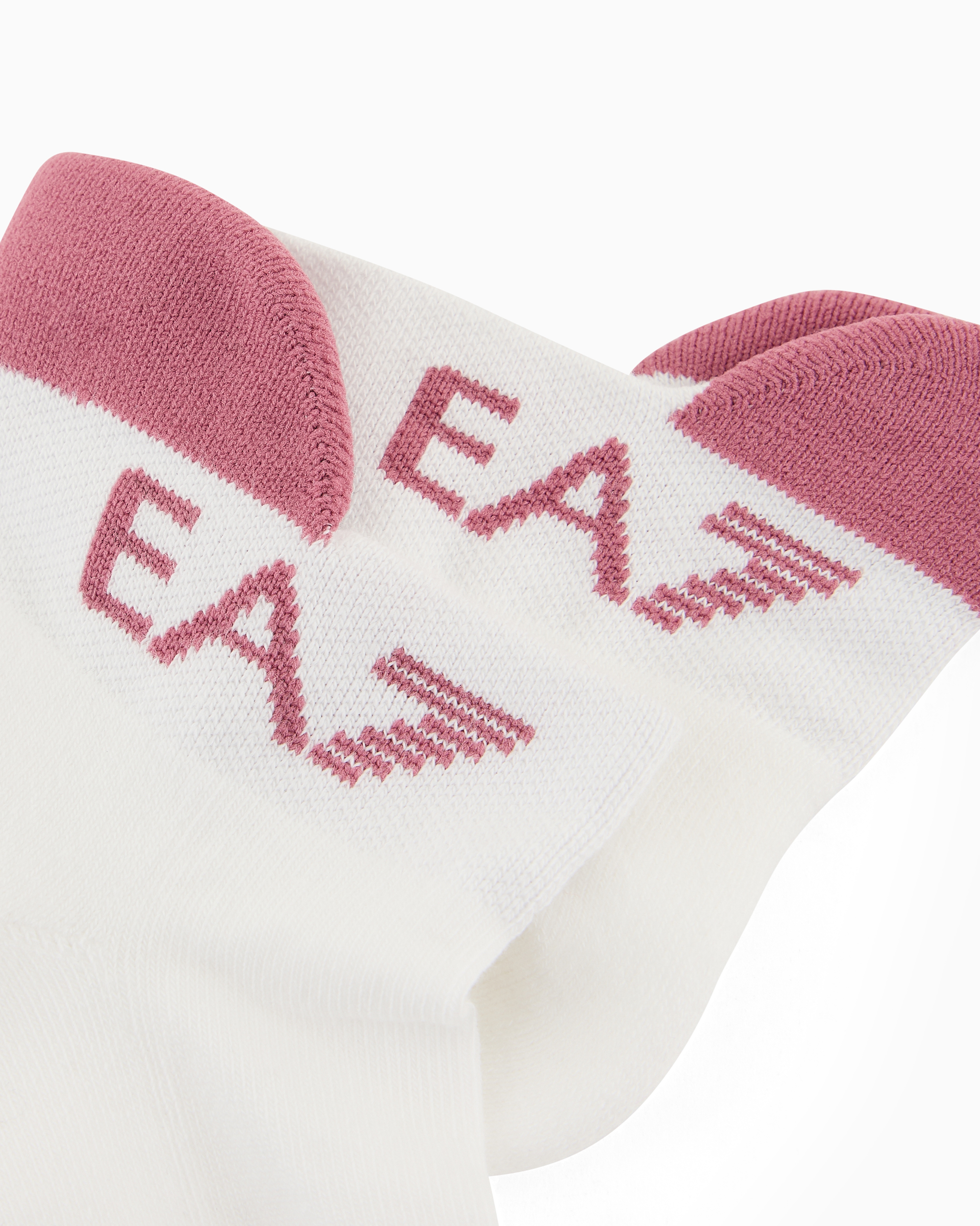 Shop Ea7 Tennis Pro Cotton-blend Ankle Socks In White