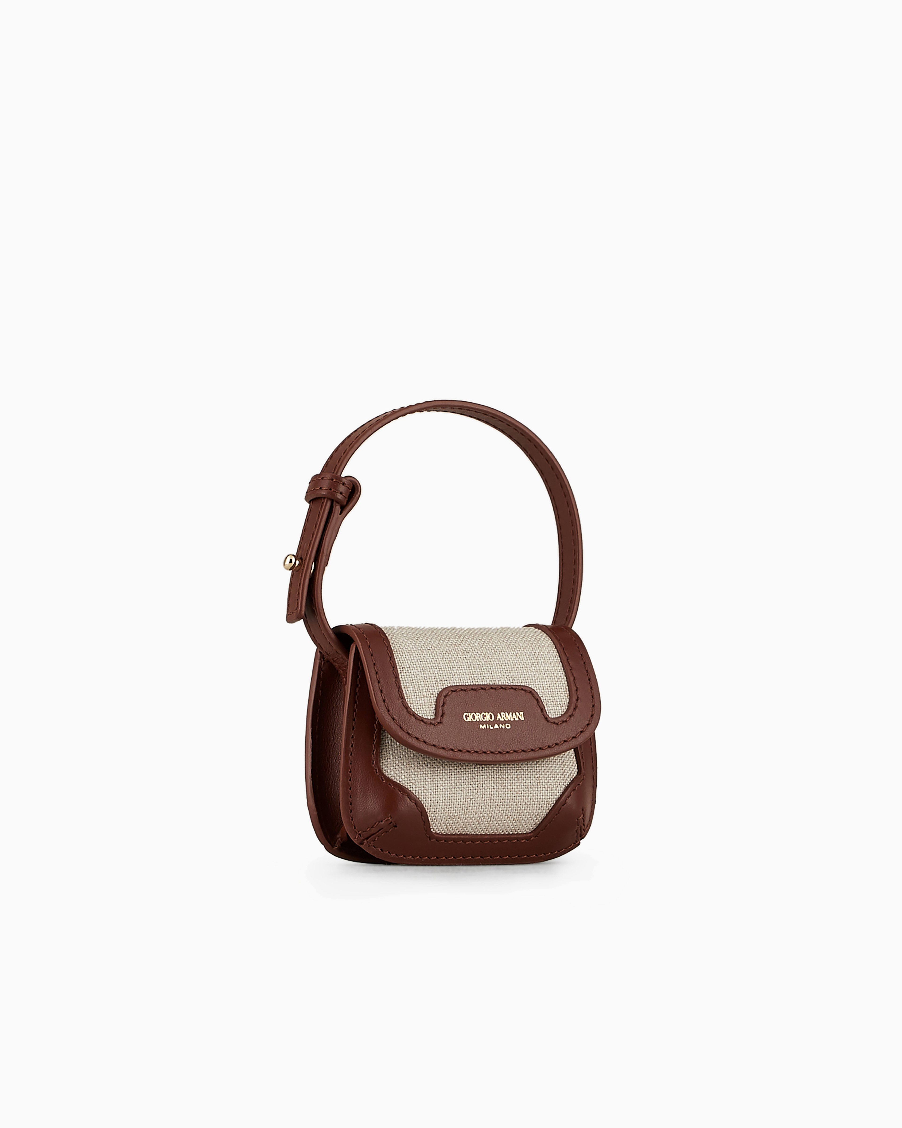 Shop Giorgio Armani Mini Charm La Prima In Brown