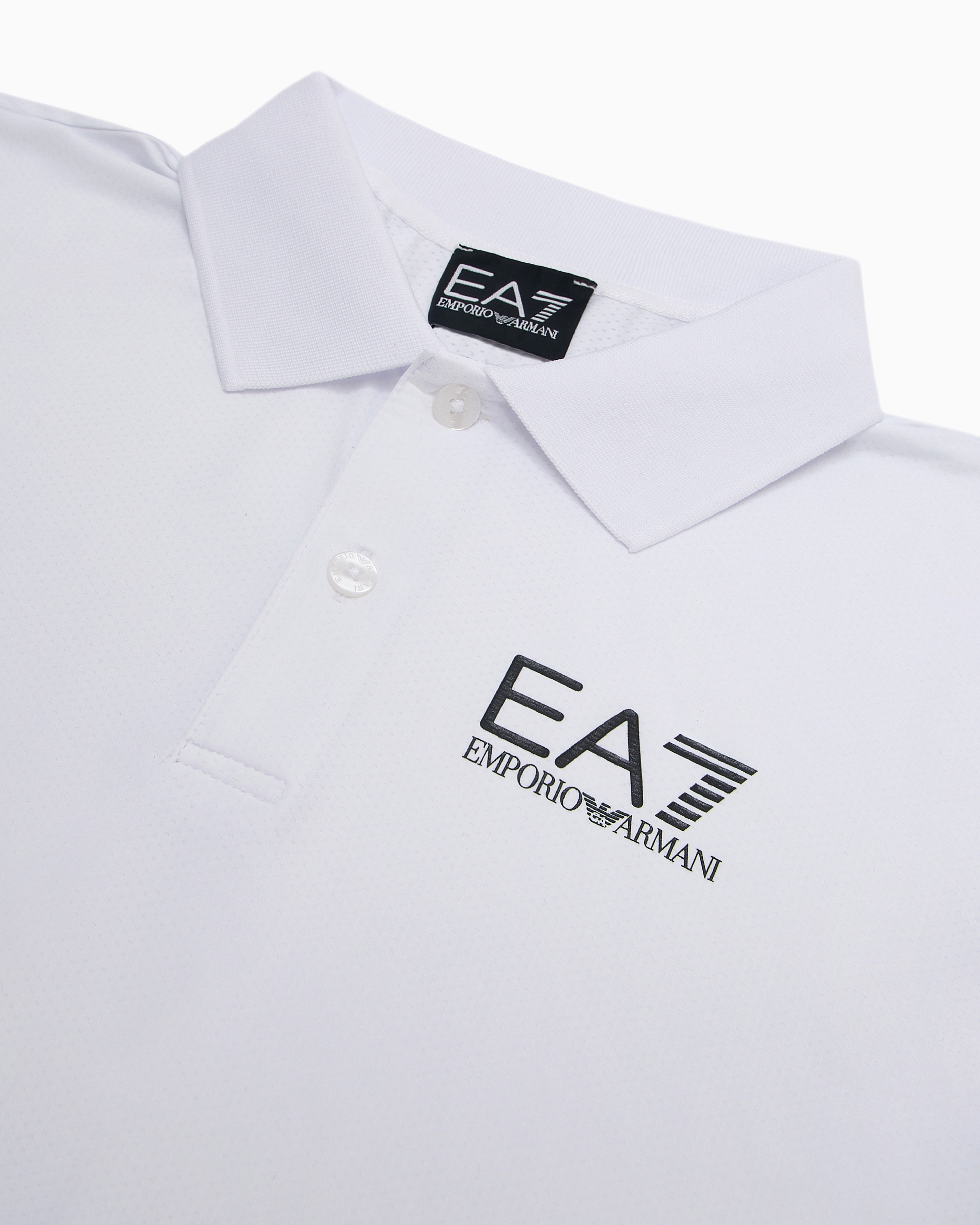 Shop Ea7 Tennis Pro Boy Polo Shirt In Ventus7 Technical Fabric In White