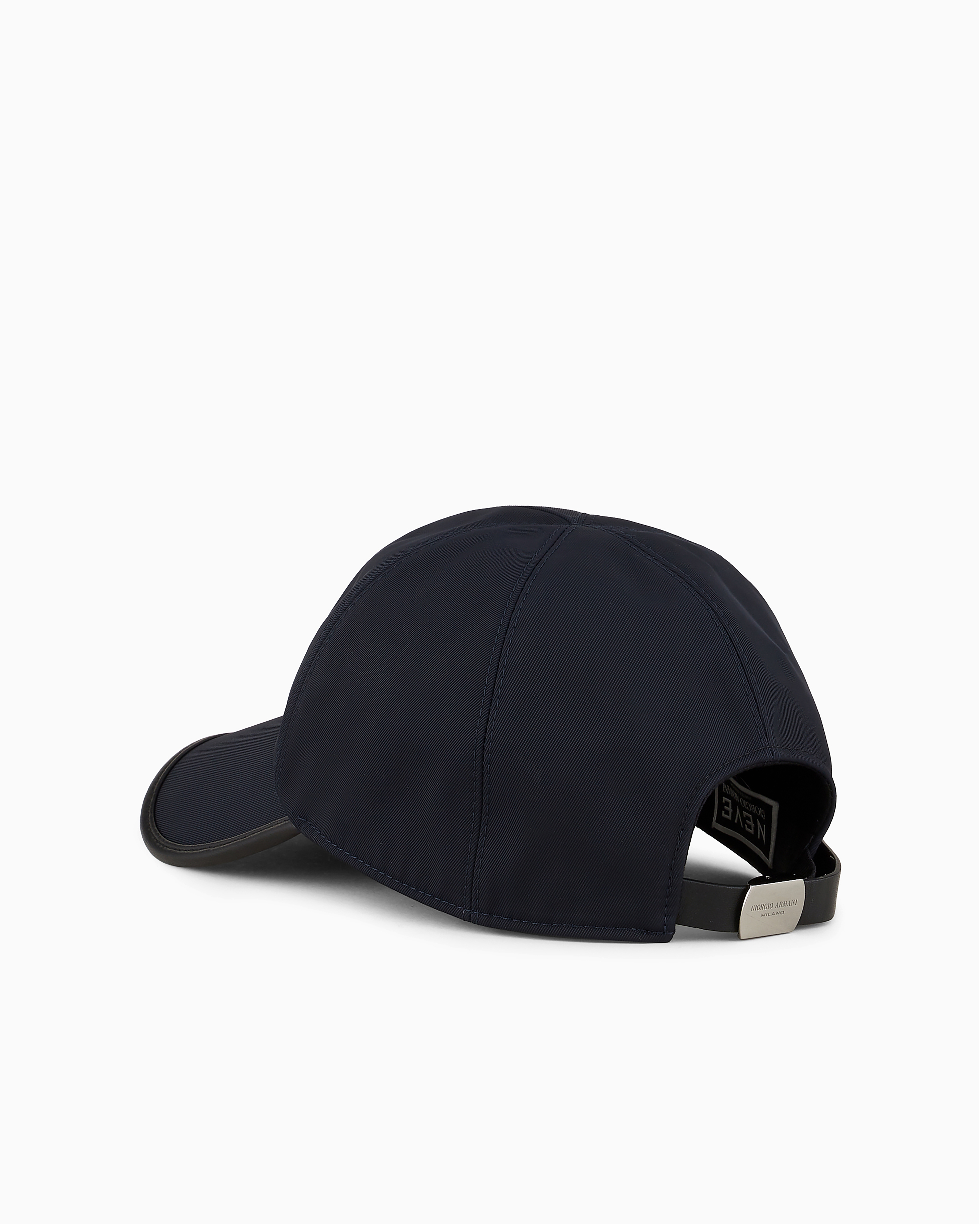 Giorgio Armani Neve Technical Nylon Baseball Cap In Blue