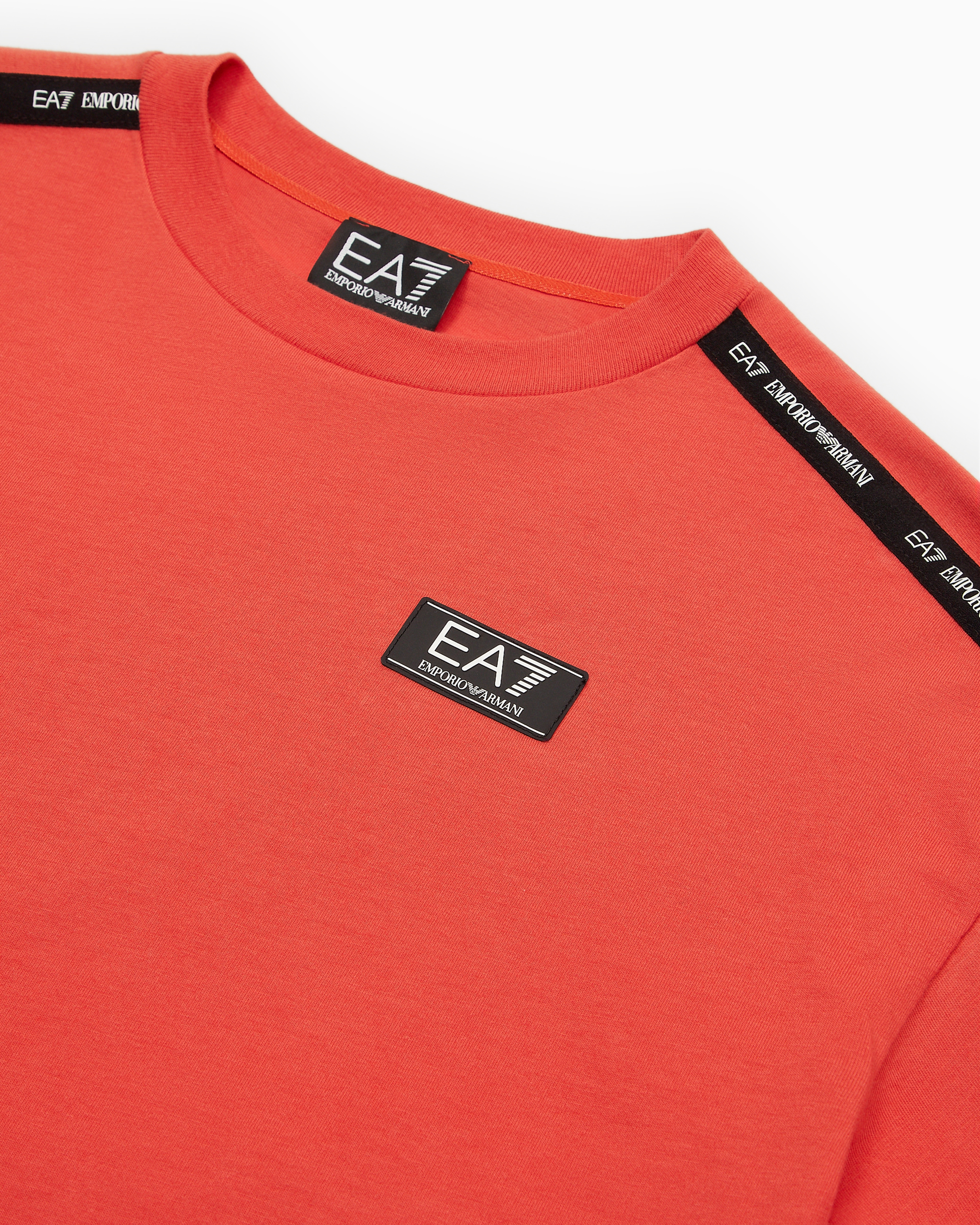 EA7 LOGO SERIES BOY COTTON CREW-NECK T-SHIRT 