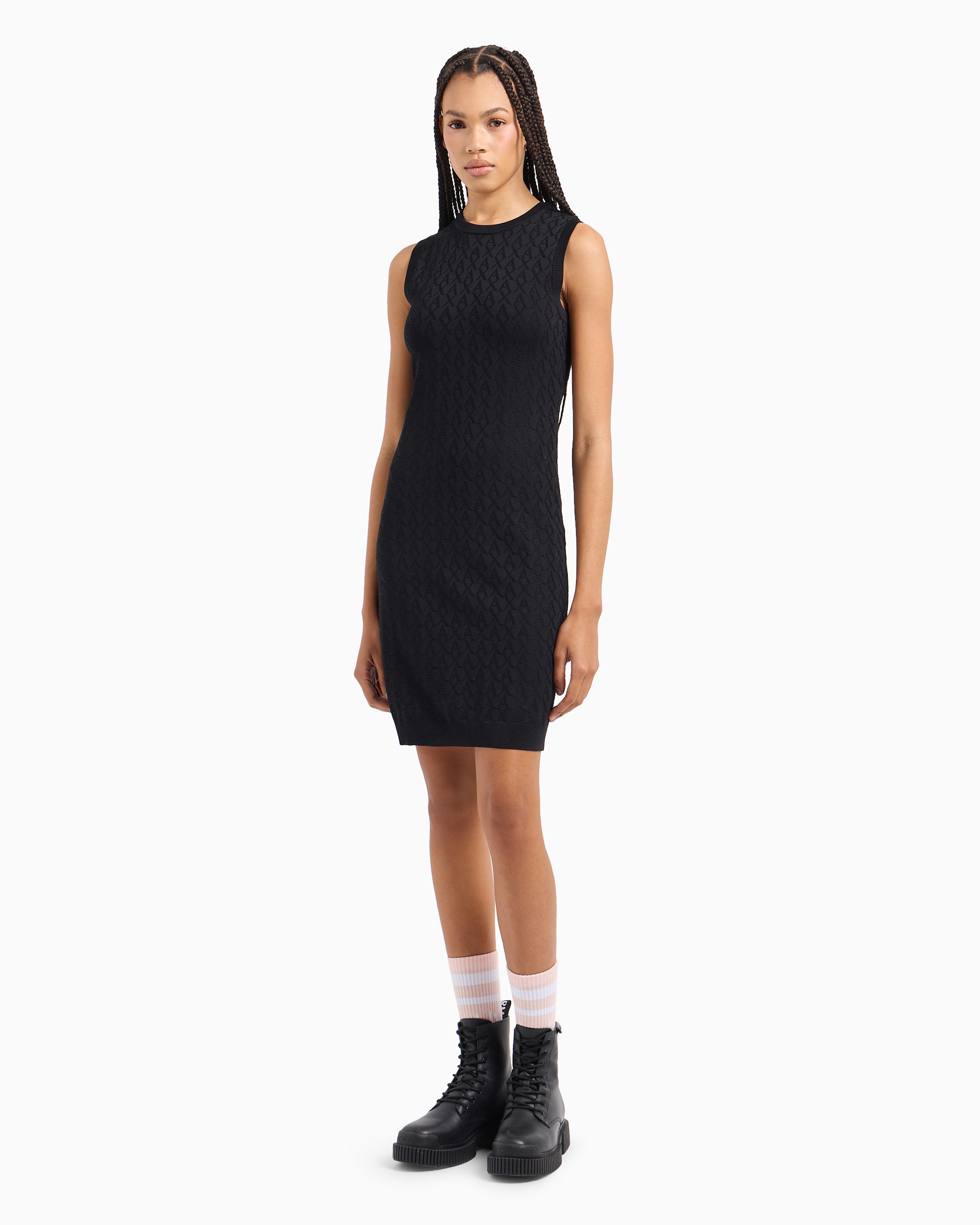 Armani Exchange Official Store Short Dresses In Black