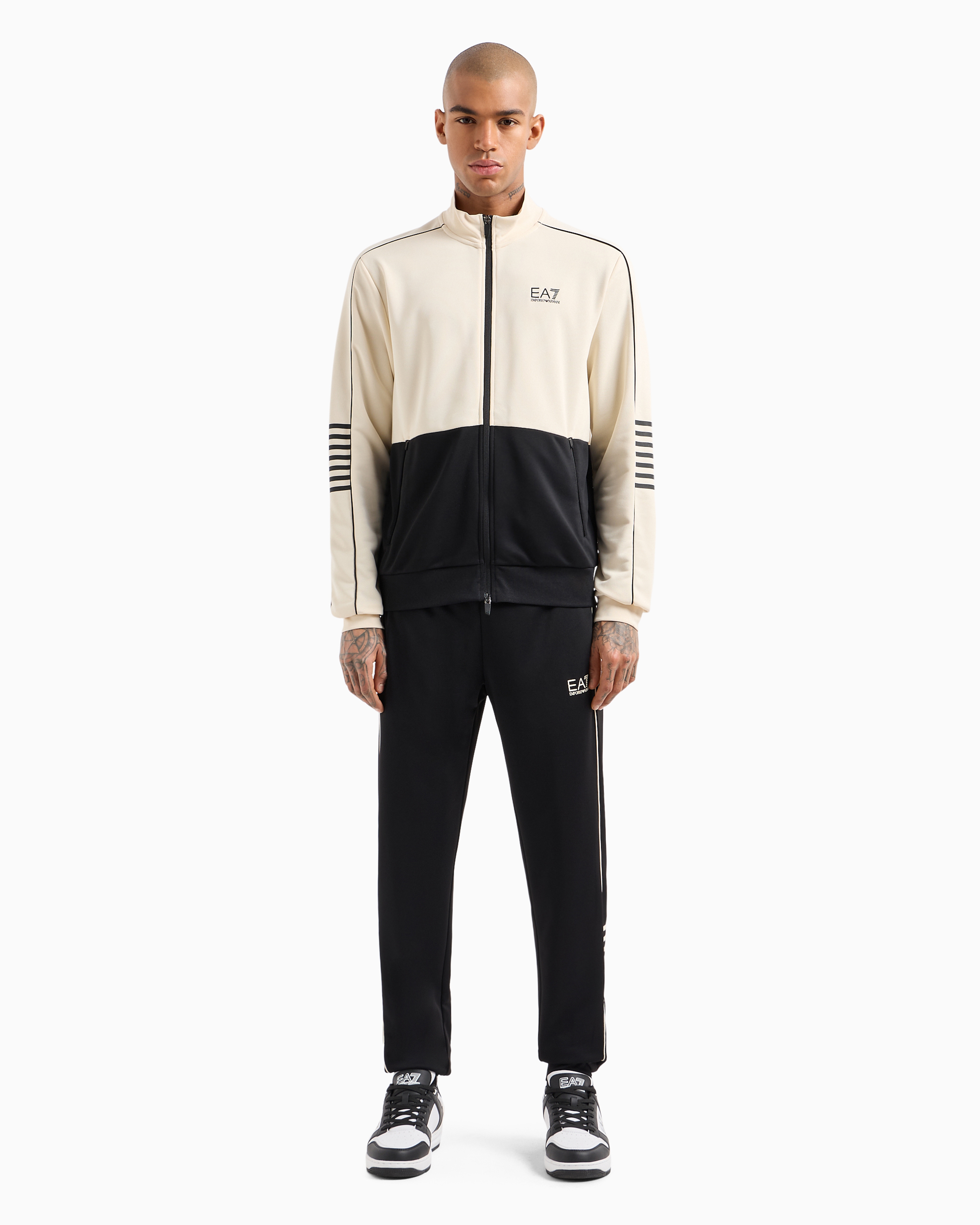 Shop Ea7 Technical-fabric Core Identity Tracksuit In White