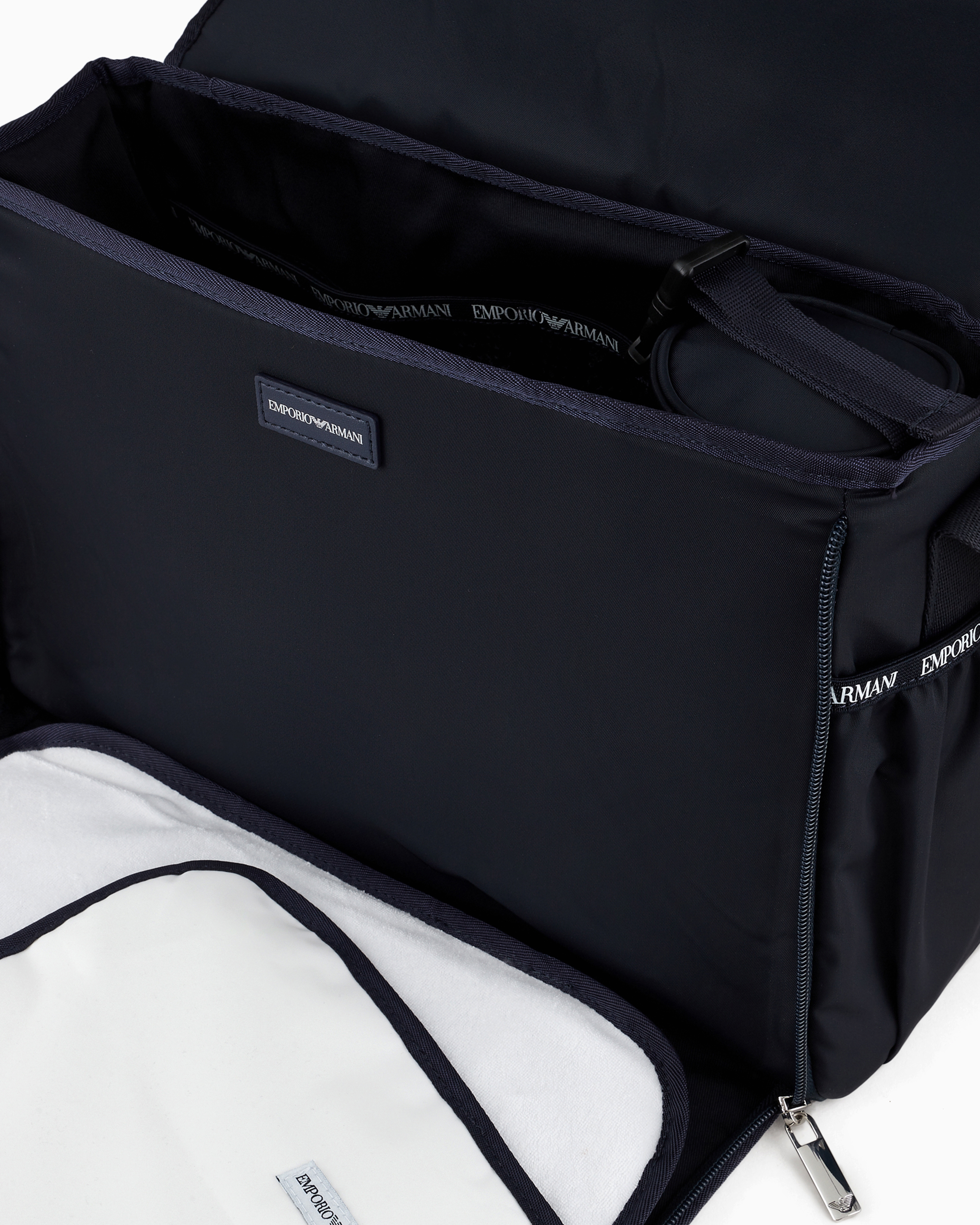Emporio Armani Mummy Bag Set With Eagle Plate In Navy Blue