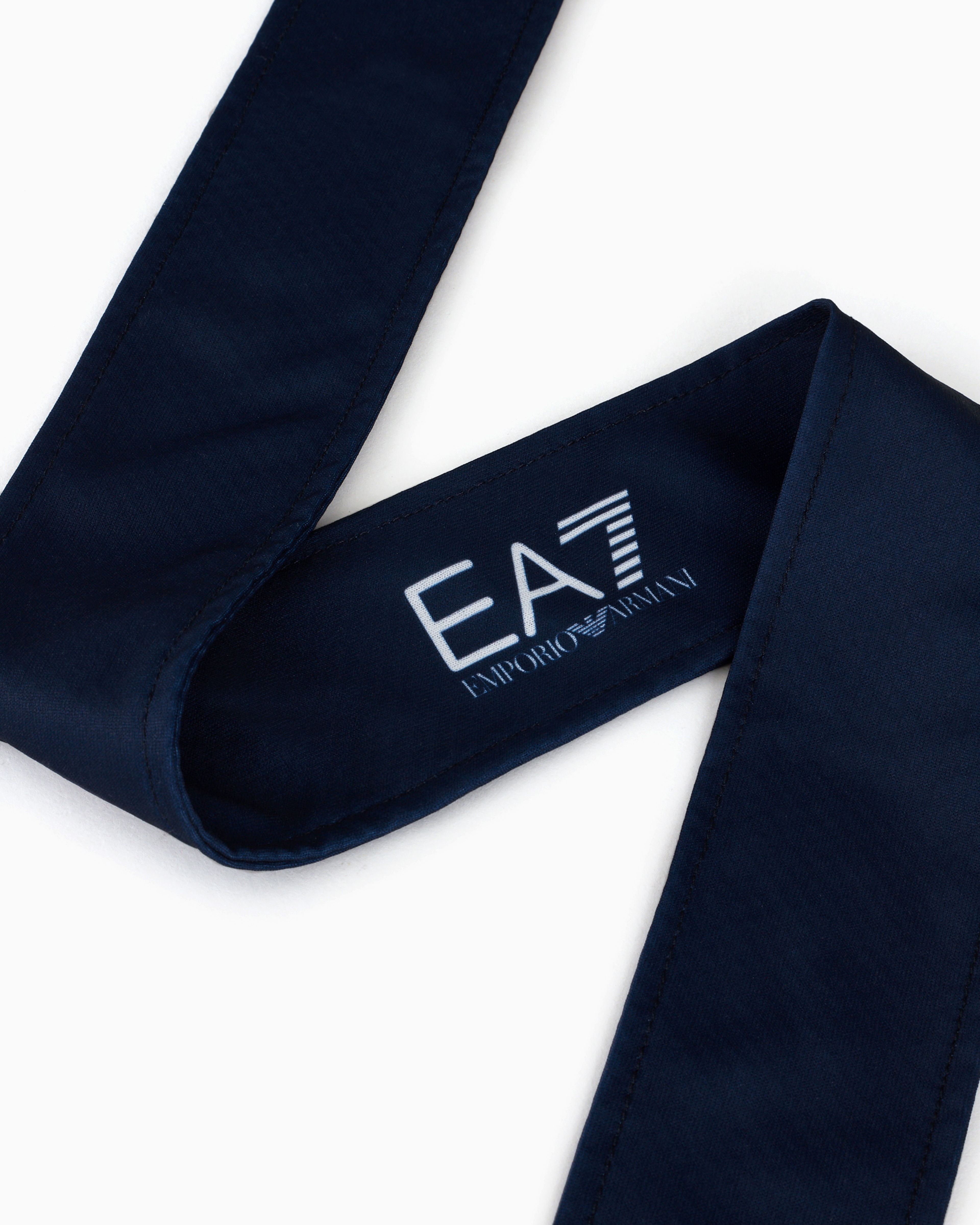 Shop Emporio Armani Tennis Pro Cotton-blend Headband In Navy Blue