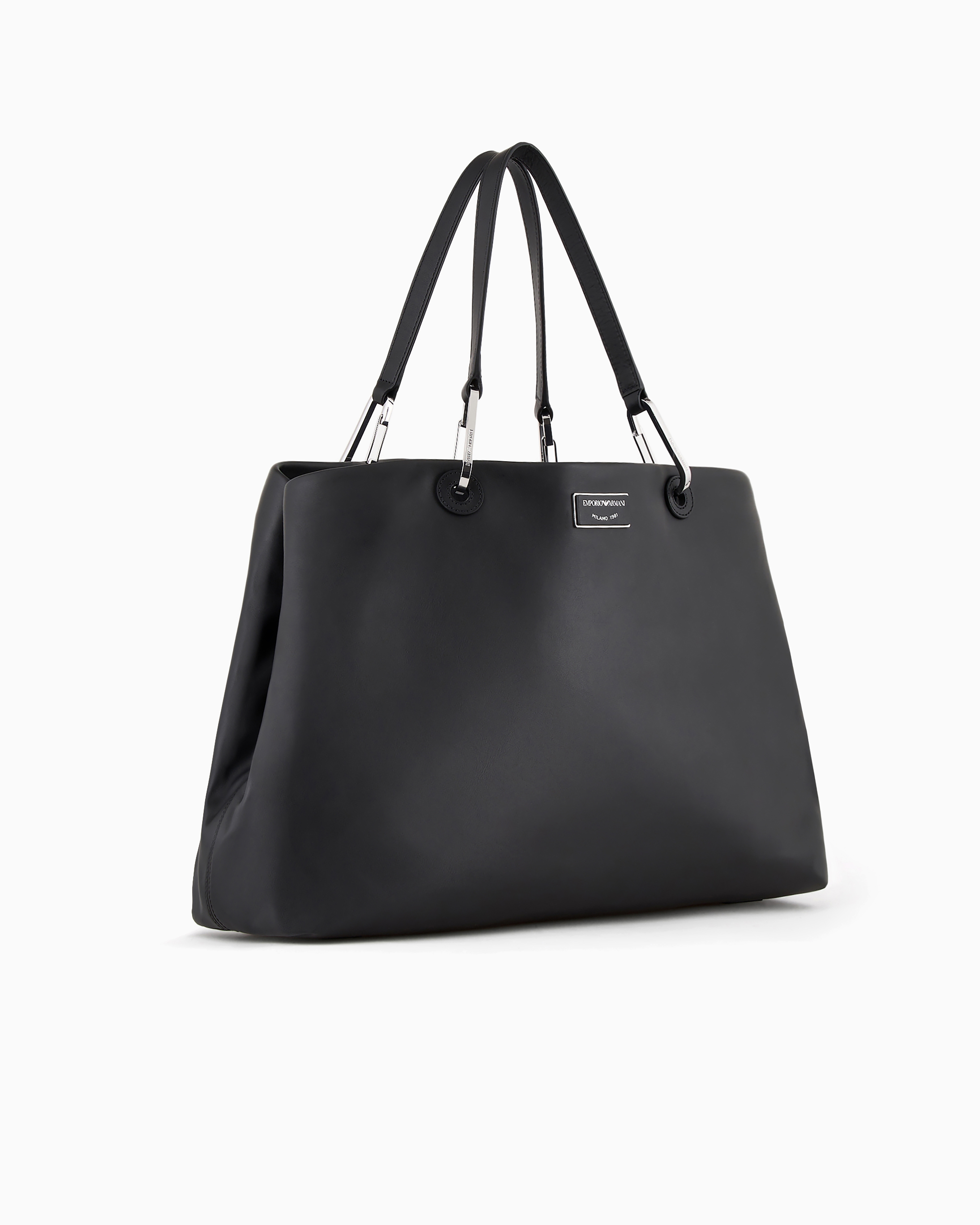 EMPORIO ARMANI ASV LARGE ECOLOGICAL LEATHER MYEA SHOPPER BAG 