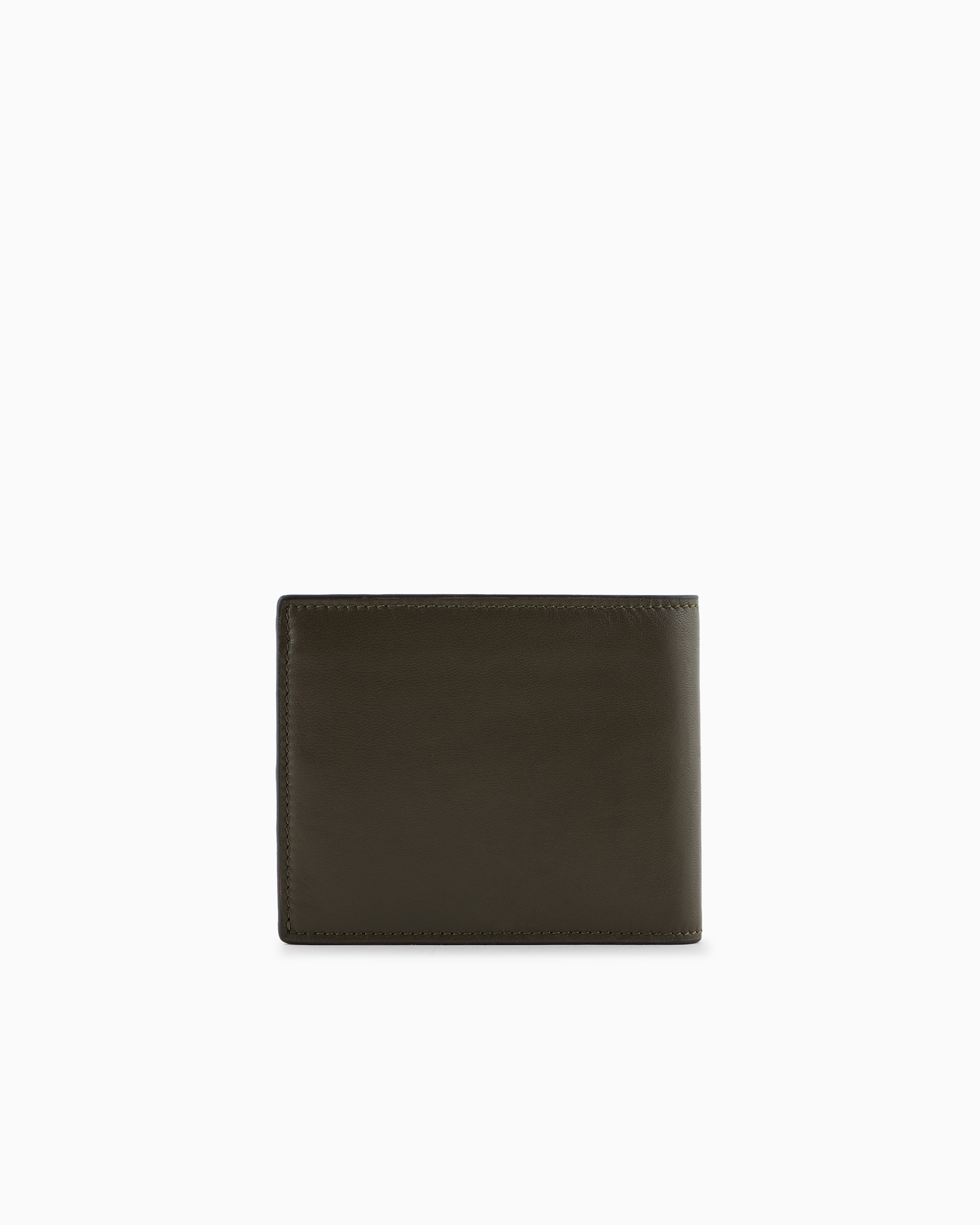 Giorgio Armani Nappa-leather Bifold Wallet In Green