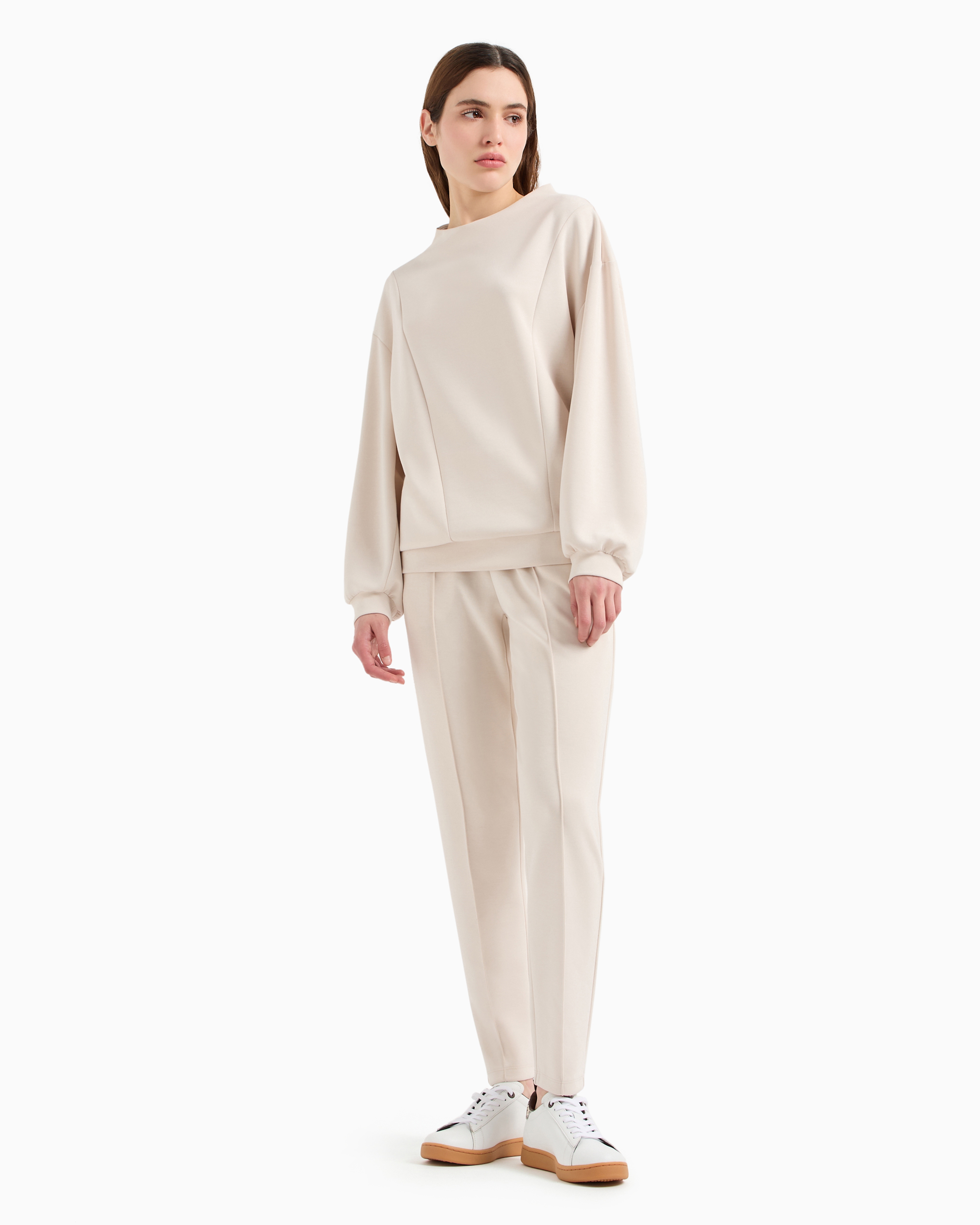 Ea7 Core Lady Relax Tracksuit In A Stretch Modal Blend In White