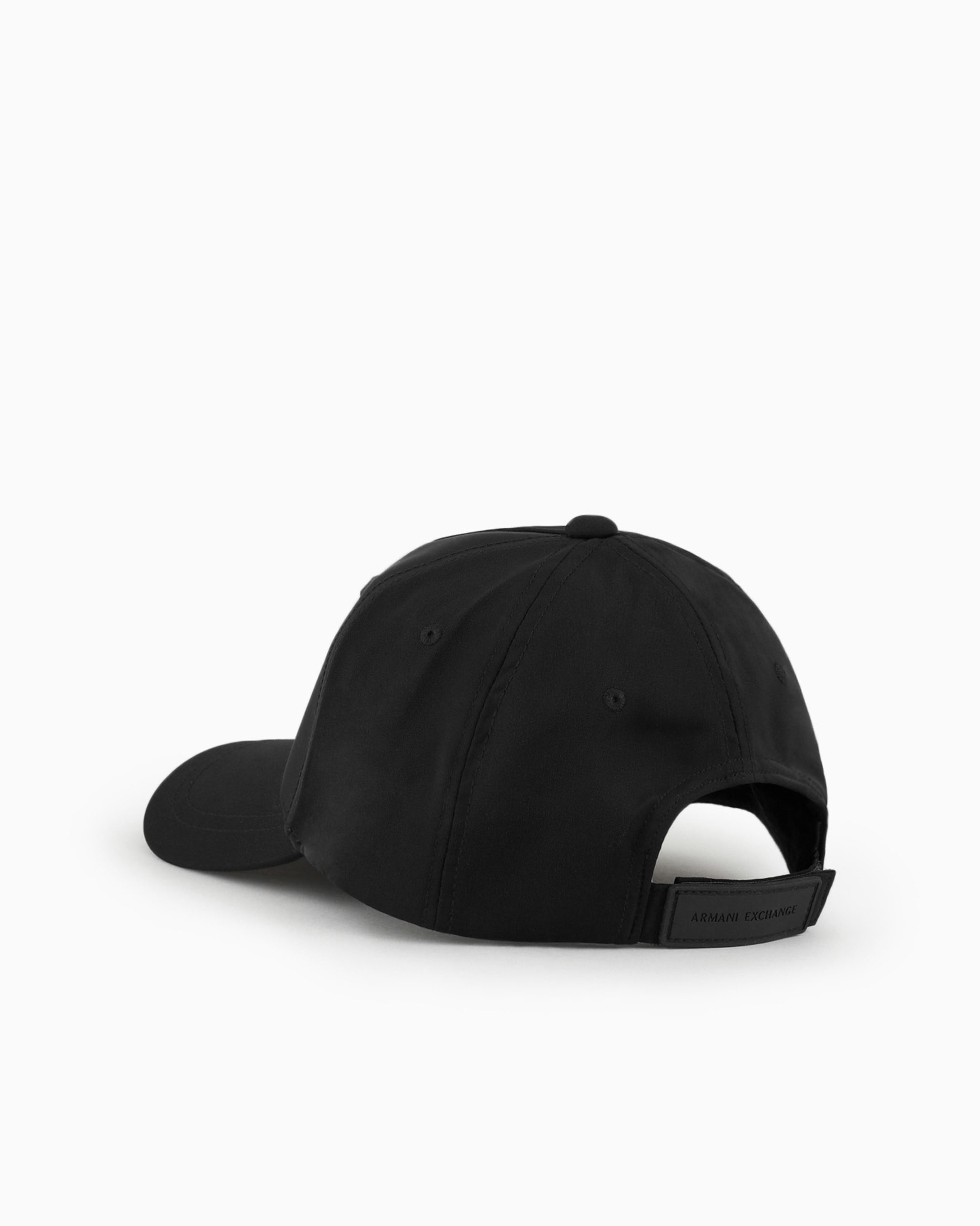 Shop Armani Exchange Visor Cap With Logo In Black