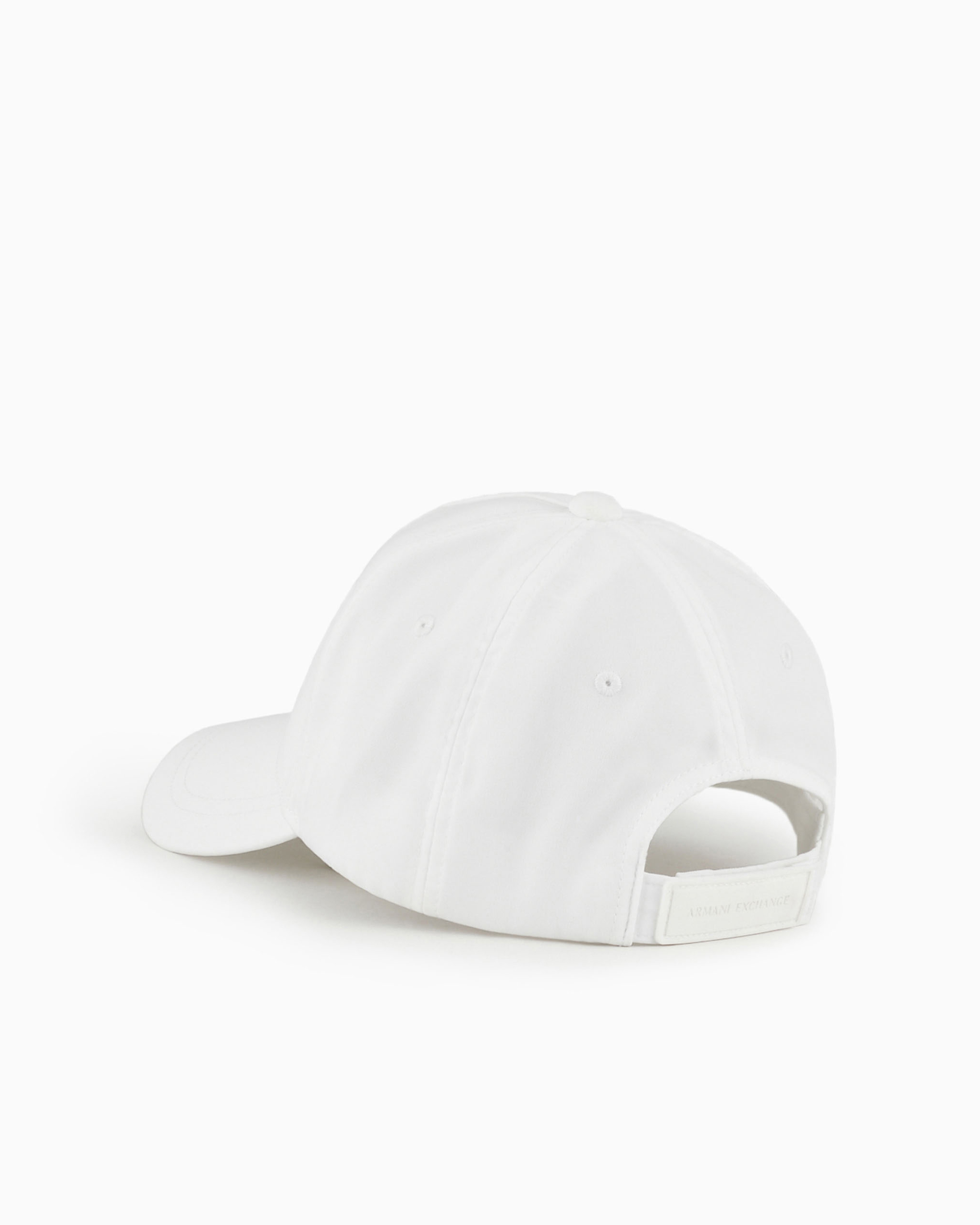 Armani Exchange Monogram-plaque Cap In White