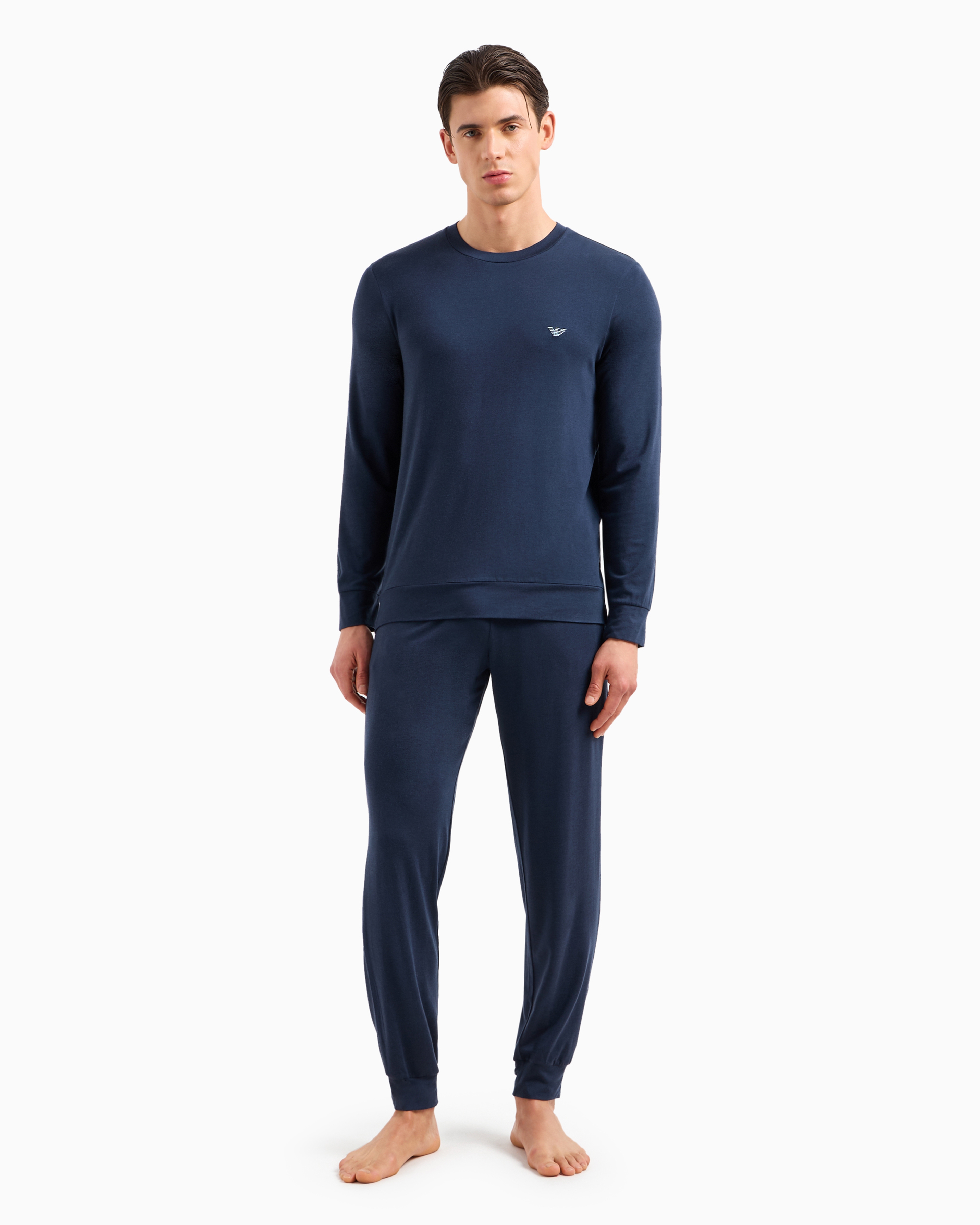 EMPORIO ARMANI ASV PYJAMA AUS LYOCELL-MISCHUNG UND WOLLE 