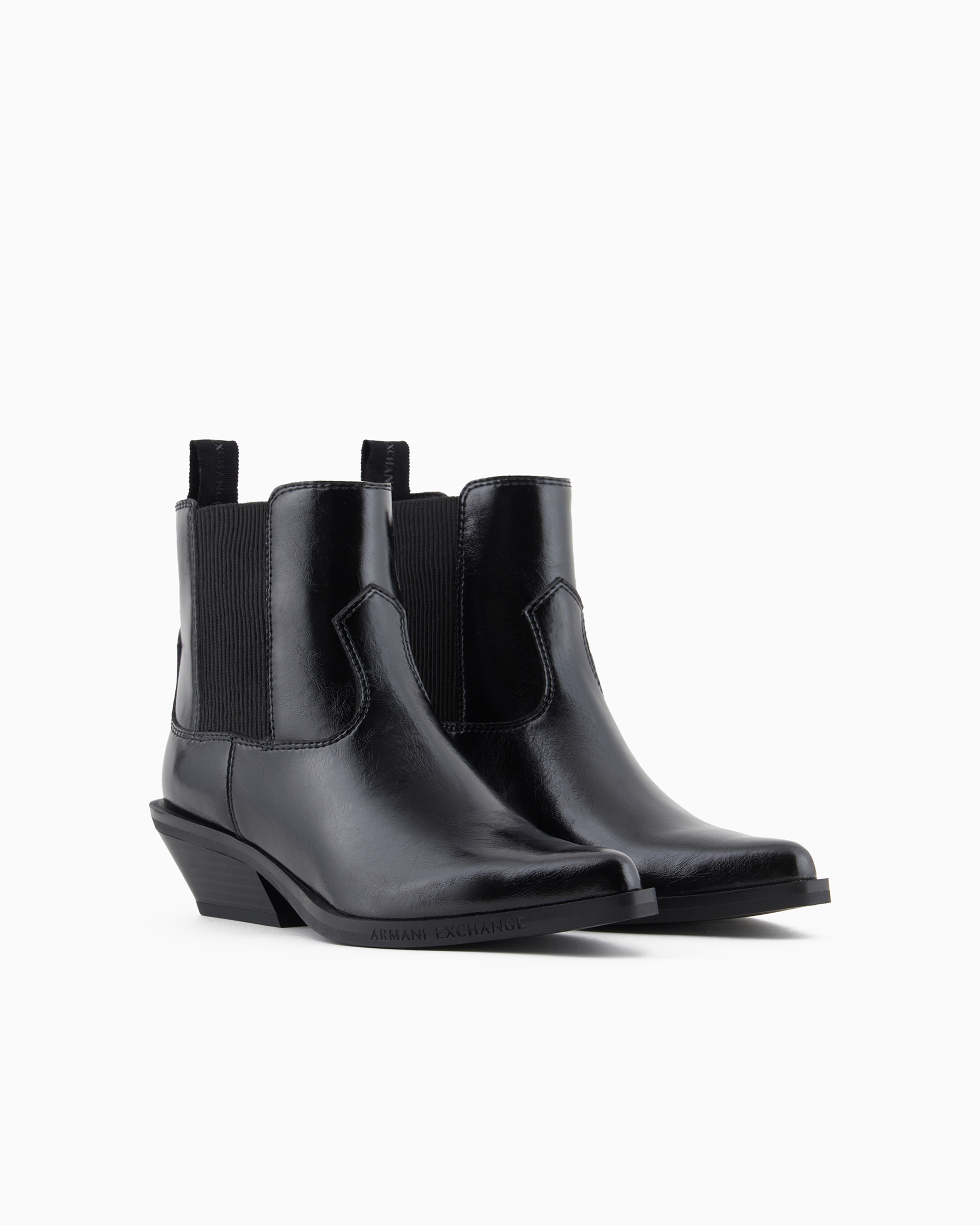 ARMANI EXCHANGE CAMPEROS BOOTS WITH ELASTIC INSERTS 